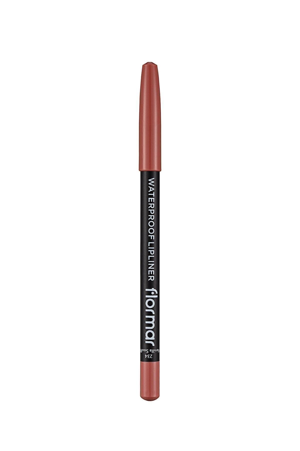 Flormar Suya Dayanıklı Dudak Kalemi (KAHVE) - Waterproof Lipliner - 234 Vanilla Sff - 8690604567478
