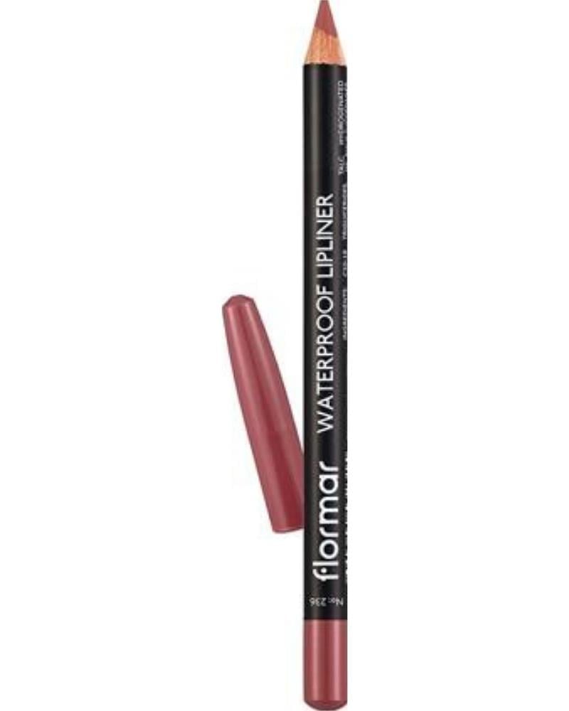 Flormar Suya Dayanıklı Dudak Kalemi (KAHVE) - Waterproof Lipliner - 236 Nut Cookie - 8690604567492