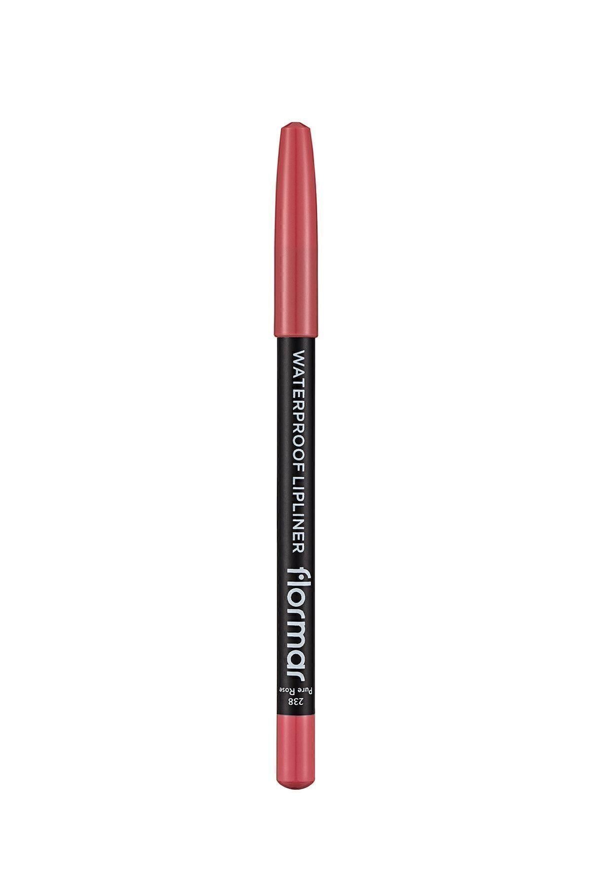 Flormar Suya Dayanıklı Dudak Kalemi - Waterproof Lipliner 238 Pure Rose 8690604567515