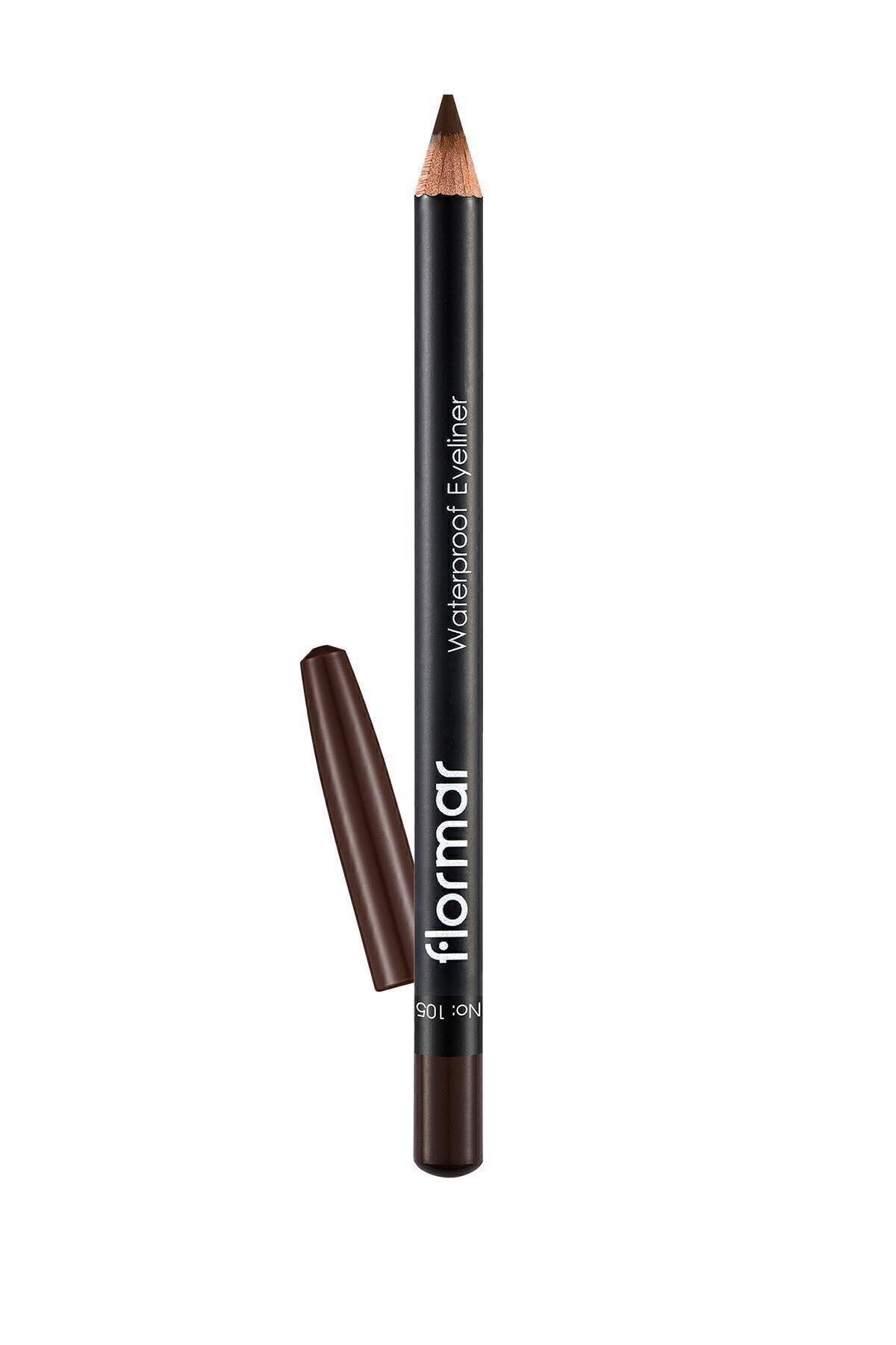 Flormar Suya Dayanıklı Mat Göz Kalemi (KAHVE) - Waterproof Eyeliner - 105 Warm Brown - 8690604109050