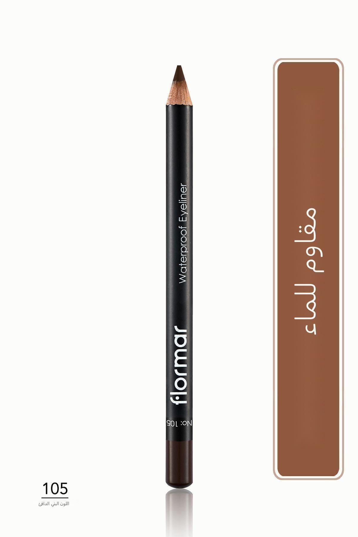 Flormar Suya Dayanıklı Mat Göz Kalemi (KAHVE) - Waterproof Eyeliner - 105 Warm Brown - 8690604109050