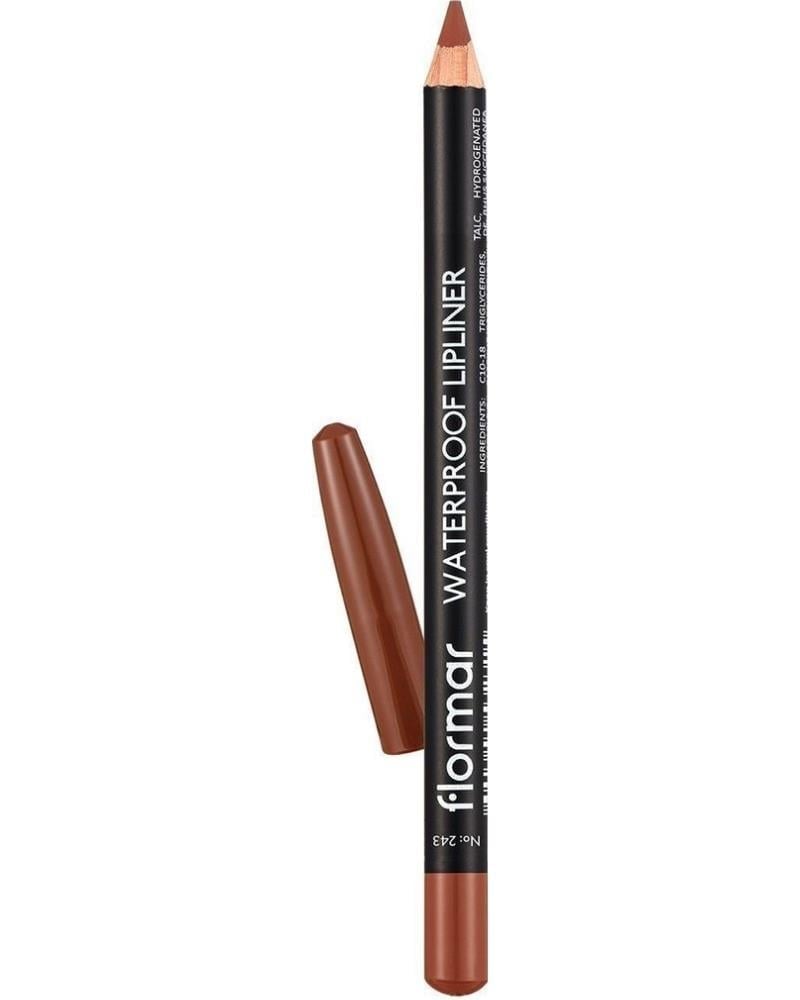 Flormar Waterproof Lipliner - Suya Dayanıklı Dudak Kalemi No:243 Hot Cocoa 1.14 g 8690604567584