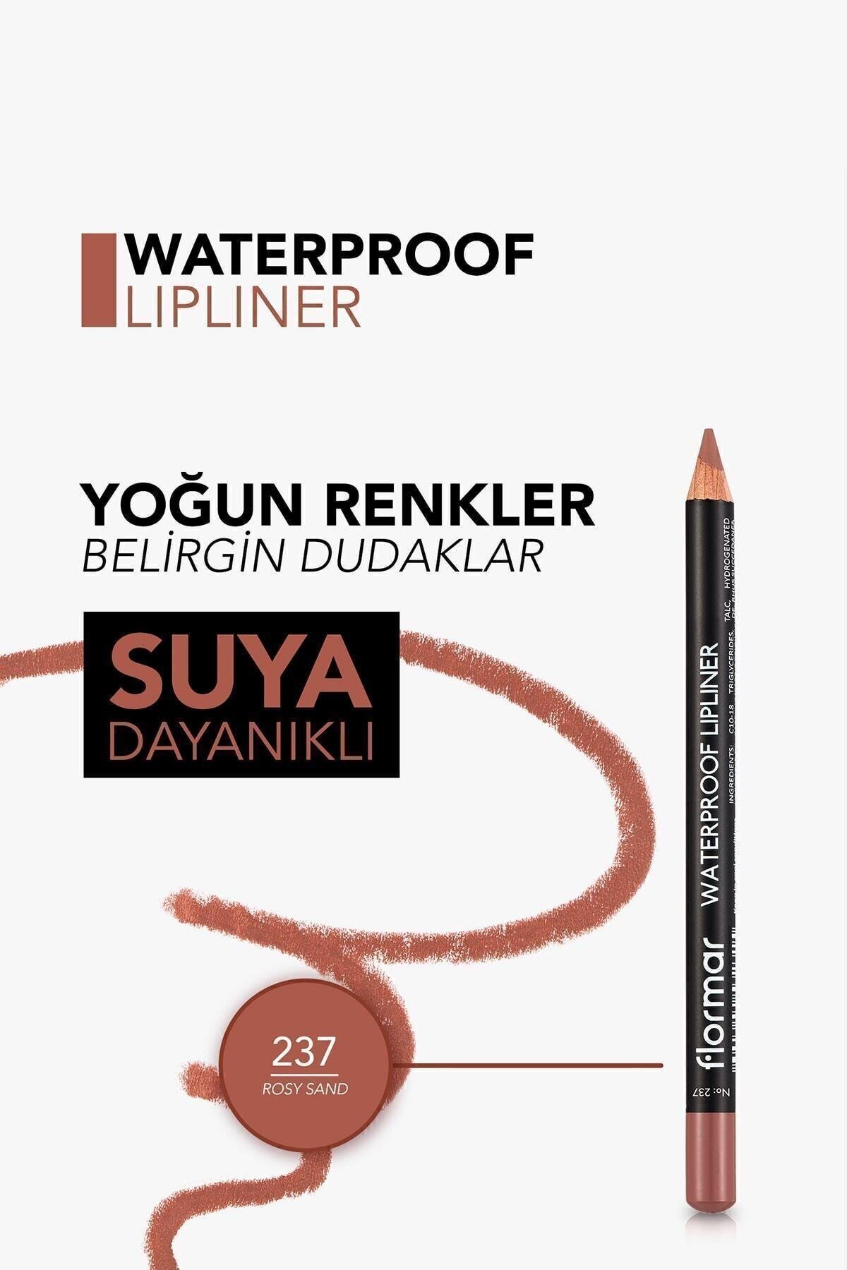 Flormar Waterproof Lipliner - Suya Dayanıklı Dudak Kalemi No:237 Rosy Sand 1.14 g 8690604567508
