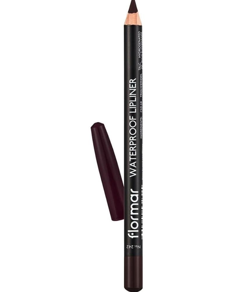 Flormar Waterproof Lipliner - Suya Dayanıklı Dudak Kalemi No:242 Deep Bordeaux 1.14 g 8690604567577