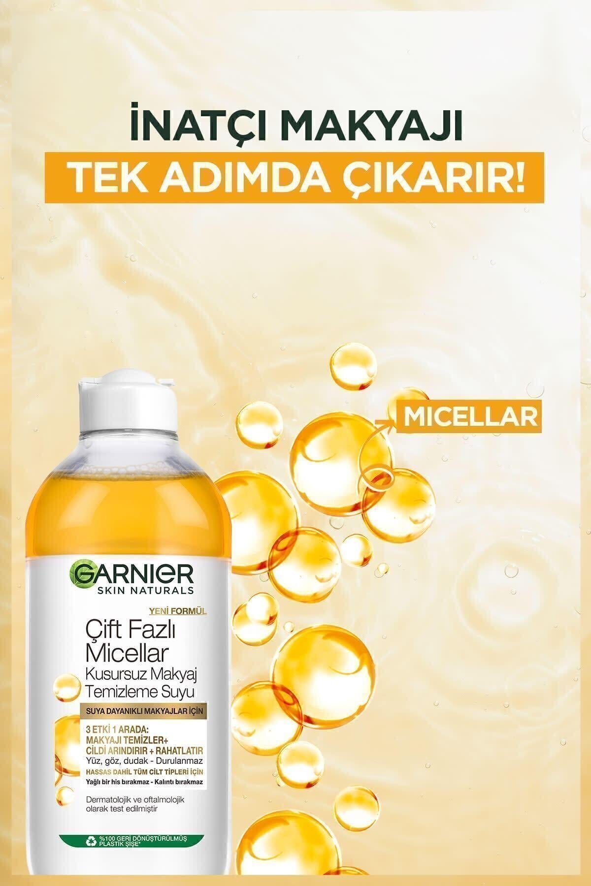 Garnier Çift Fazlı Micellar Kusursuz Makyaj Temizleme Suyu 400 ml