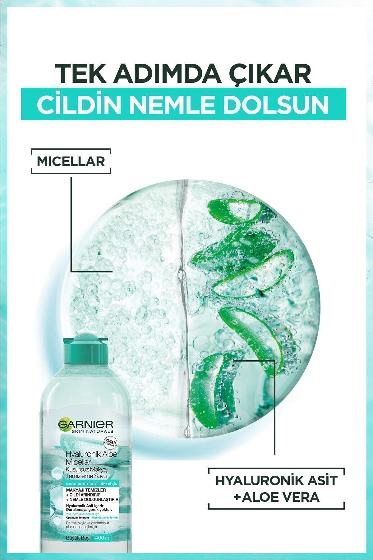 Garnier Hyaluronik Aloe Micellar Kusursuz Makyaj Temizleme Suyu 400ml