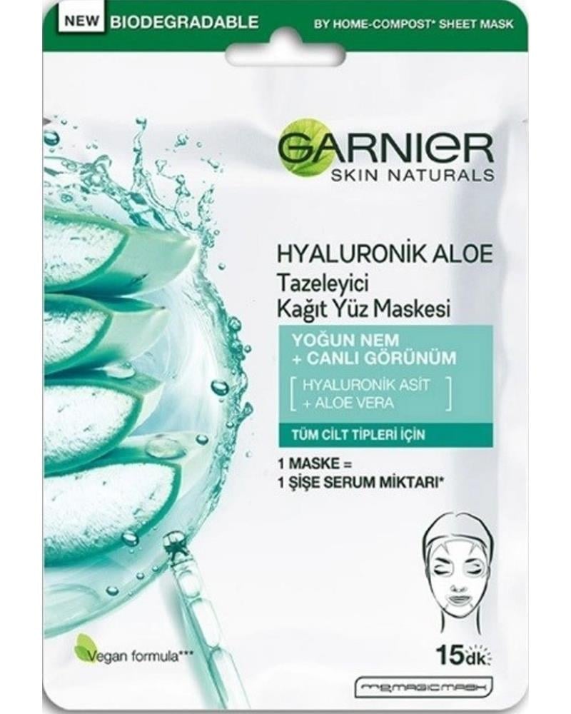 Garnier Hyaluronik Aloe Tazeleyici Kağıt Yüz Maskesi