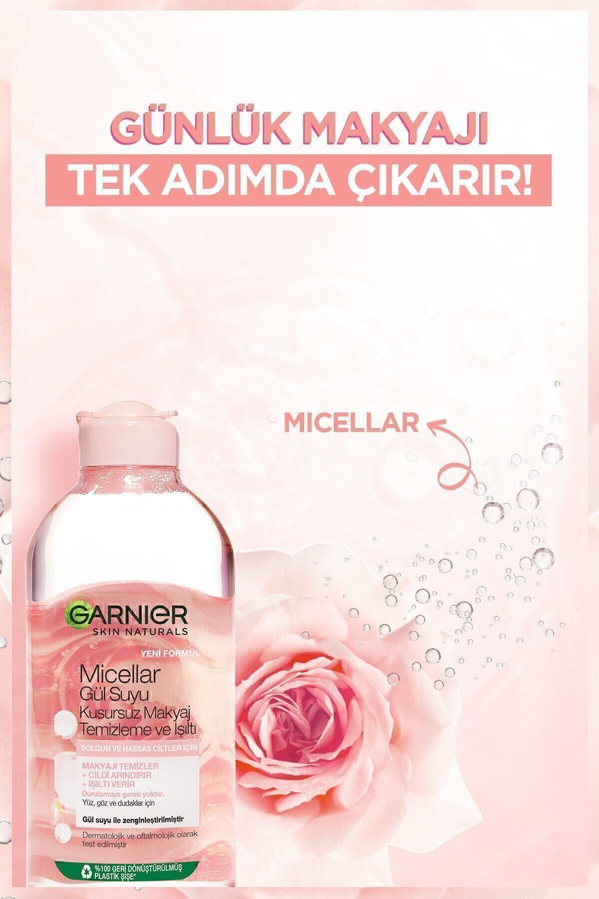 Garnier Micellar Gül Suyu Kusursuz Makyaj Temizleme & Işıltı 400ml