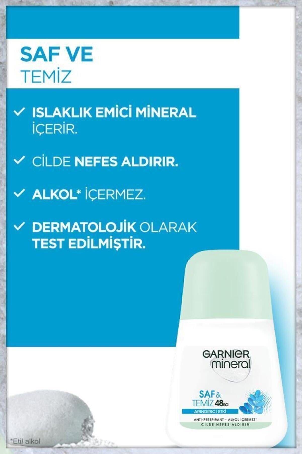 Garnier Mineral Saf Ve Temiz Kadın Roll-on Deodorant 3600542035149