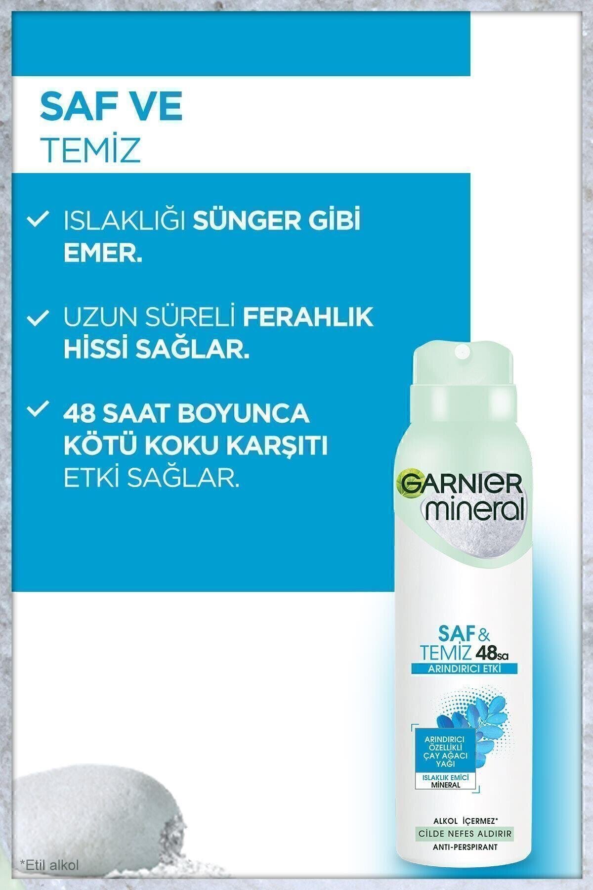Garnier Mineral Saf ve Temiz Kadın Sprey Deodorant 3600542035132