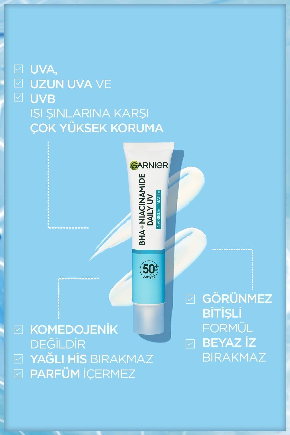 Garnier Saf Ve Temiz Bha Niasinamid Günlük Güneş Koruyucu Fluid Yüz Kremi Spf50 40ml
