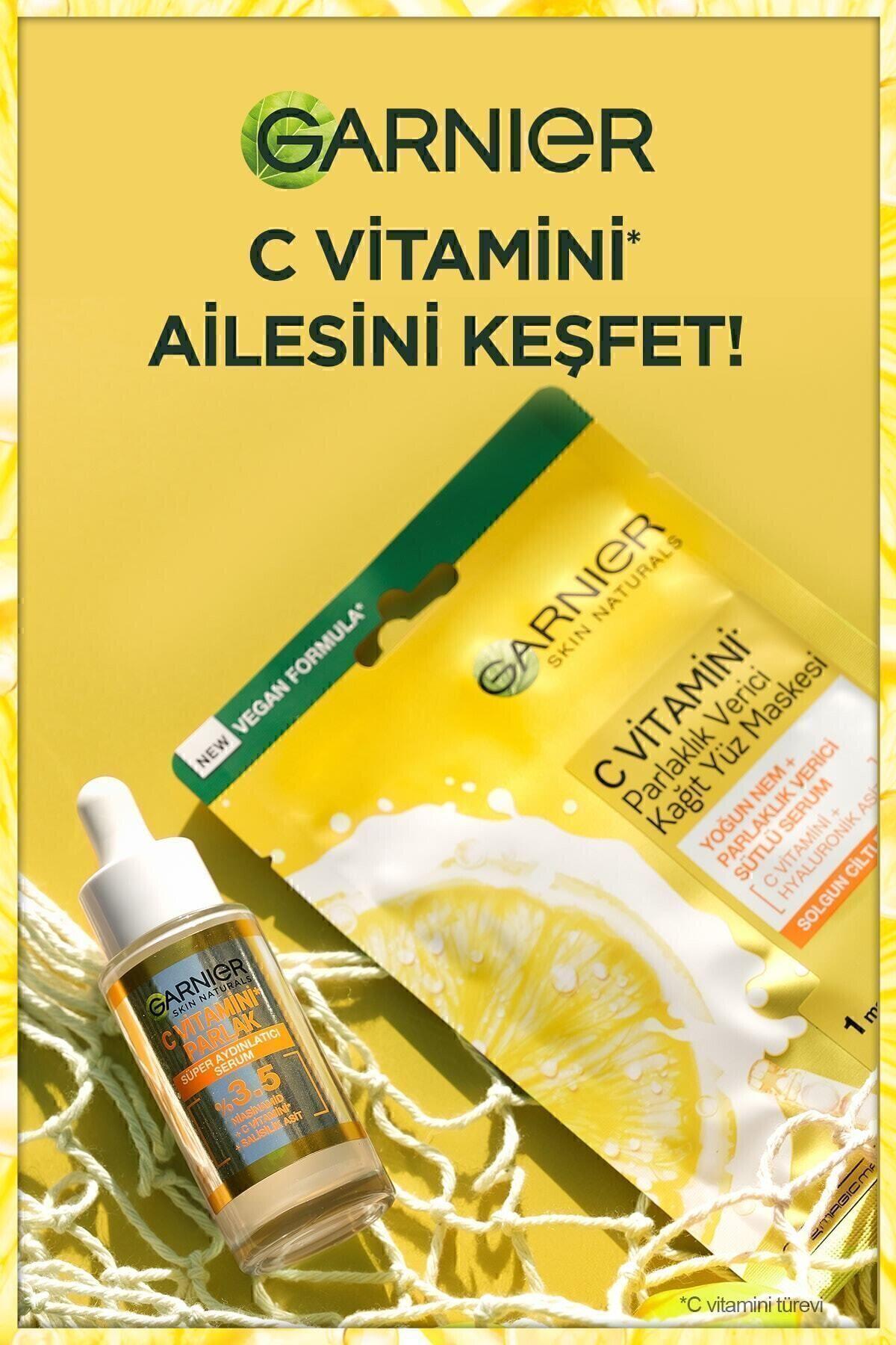 Garnier STD C Vitamini Parlaklık Verici Kağıt Yüz Maskesi Klasik