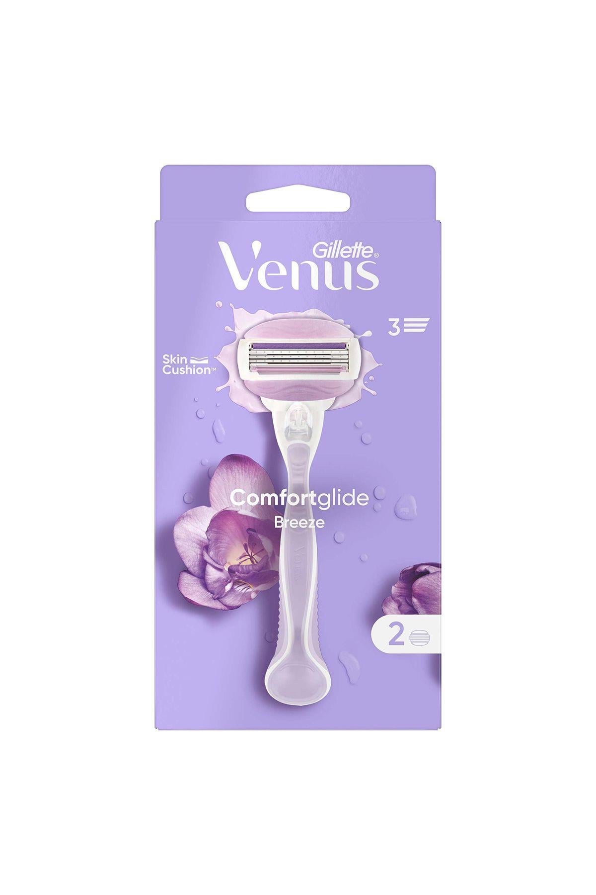 Gillette Venus Venus Comfort Glide Breeze Tıraş Makinesi 2 Adet Yedek Başlık