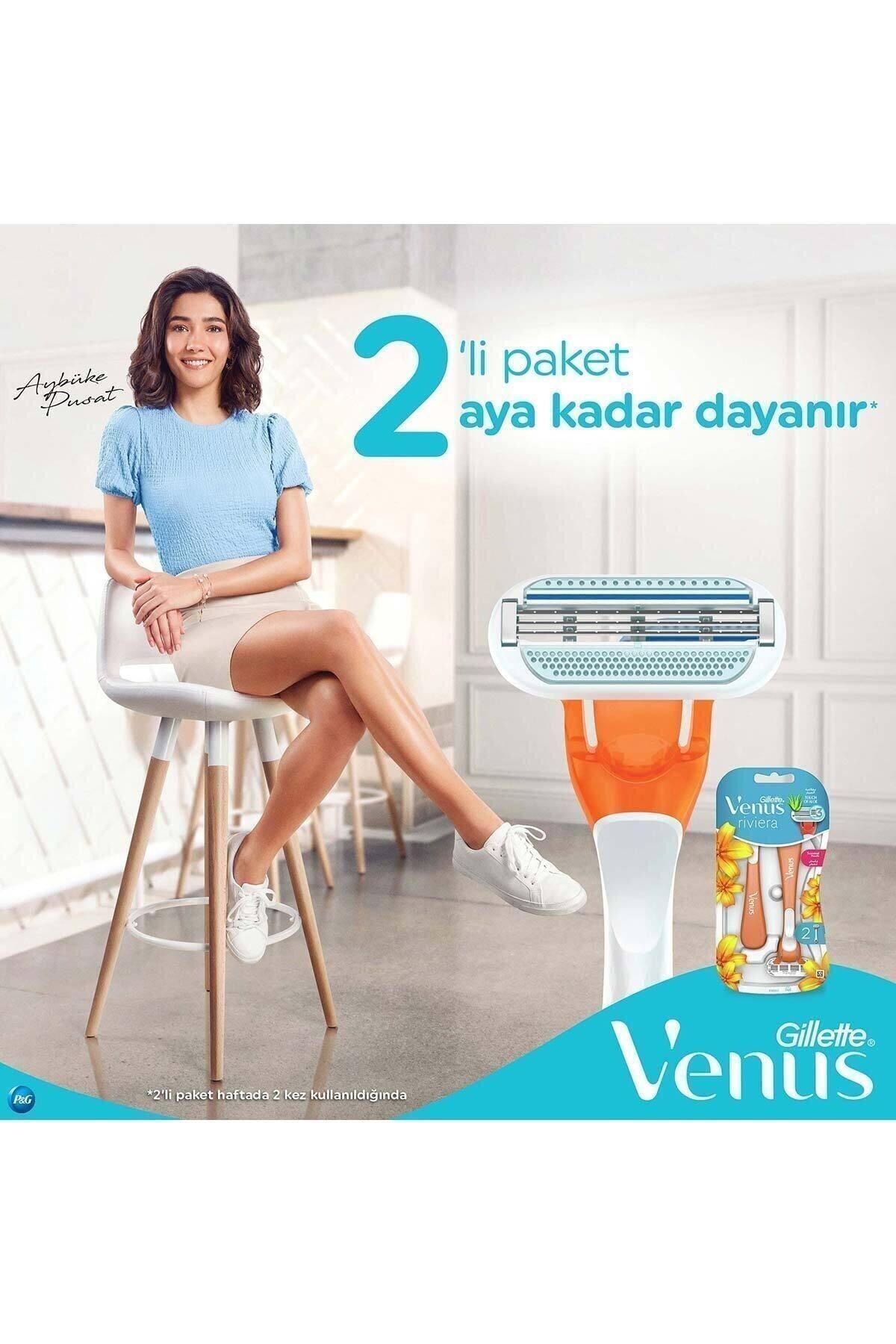 Gillette Venus Venus Riviera Kullan At Kadın Tıraş Bıçağı 2'li