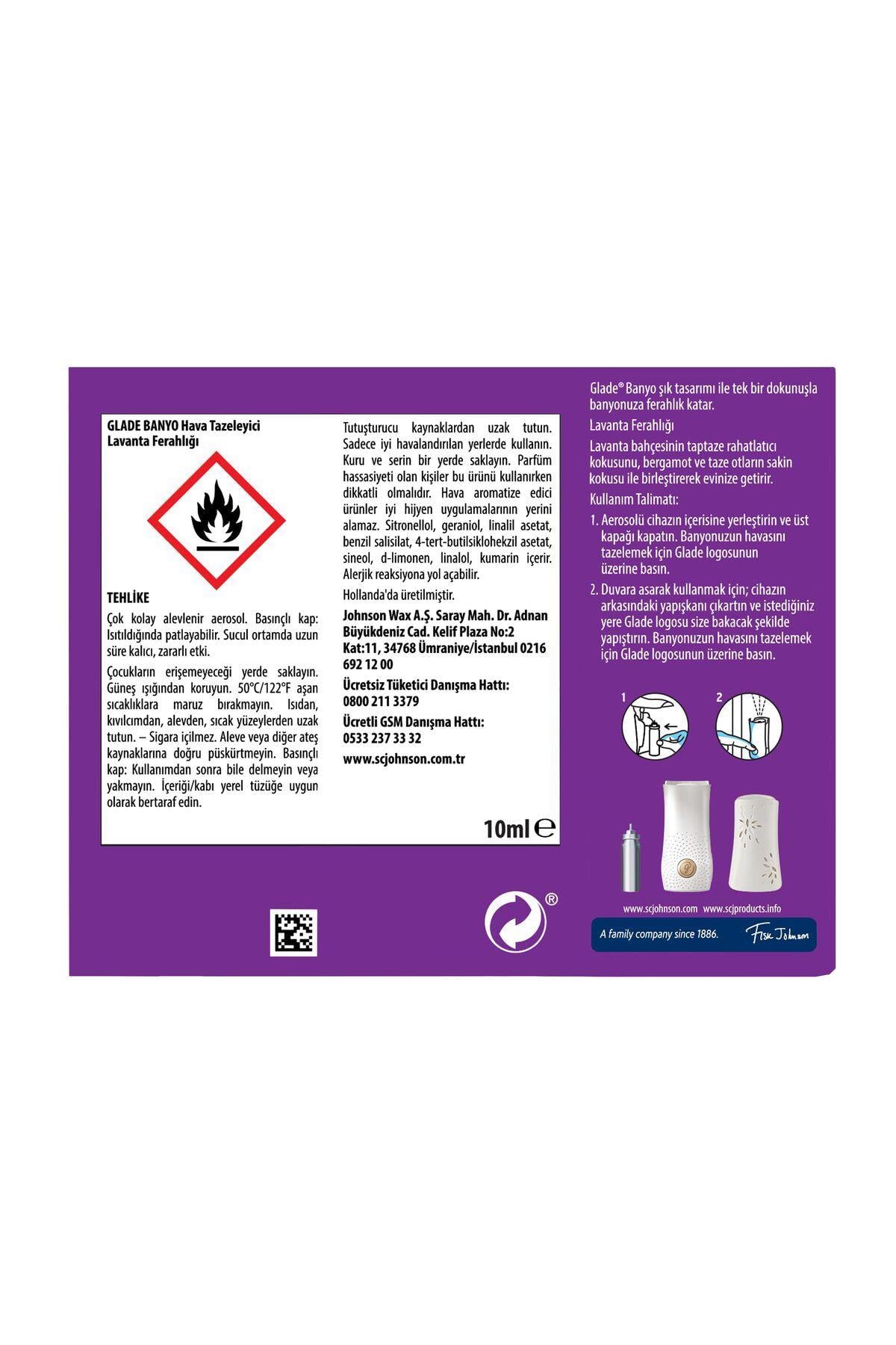Glade Banyo Hava Tazeleyici Yedek Lavanta Ferahlığı 10 ml