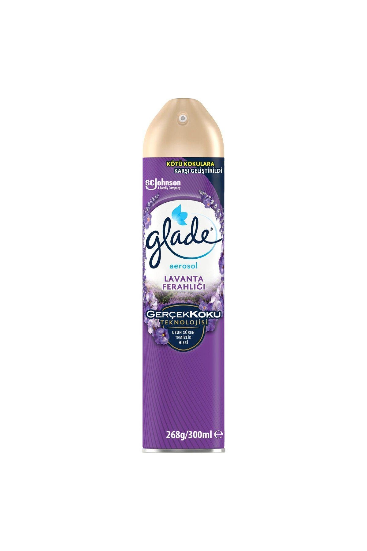 Glade Hava Tazeleyici Aerosol, Oda Kokusu, Lavanta Ferahlığı, 300ml