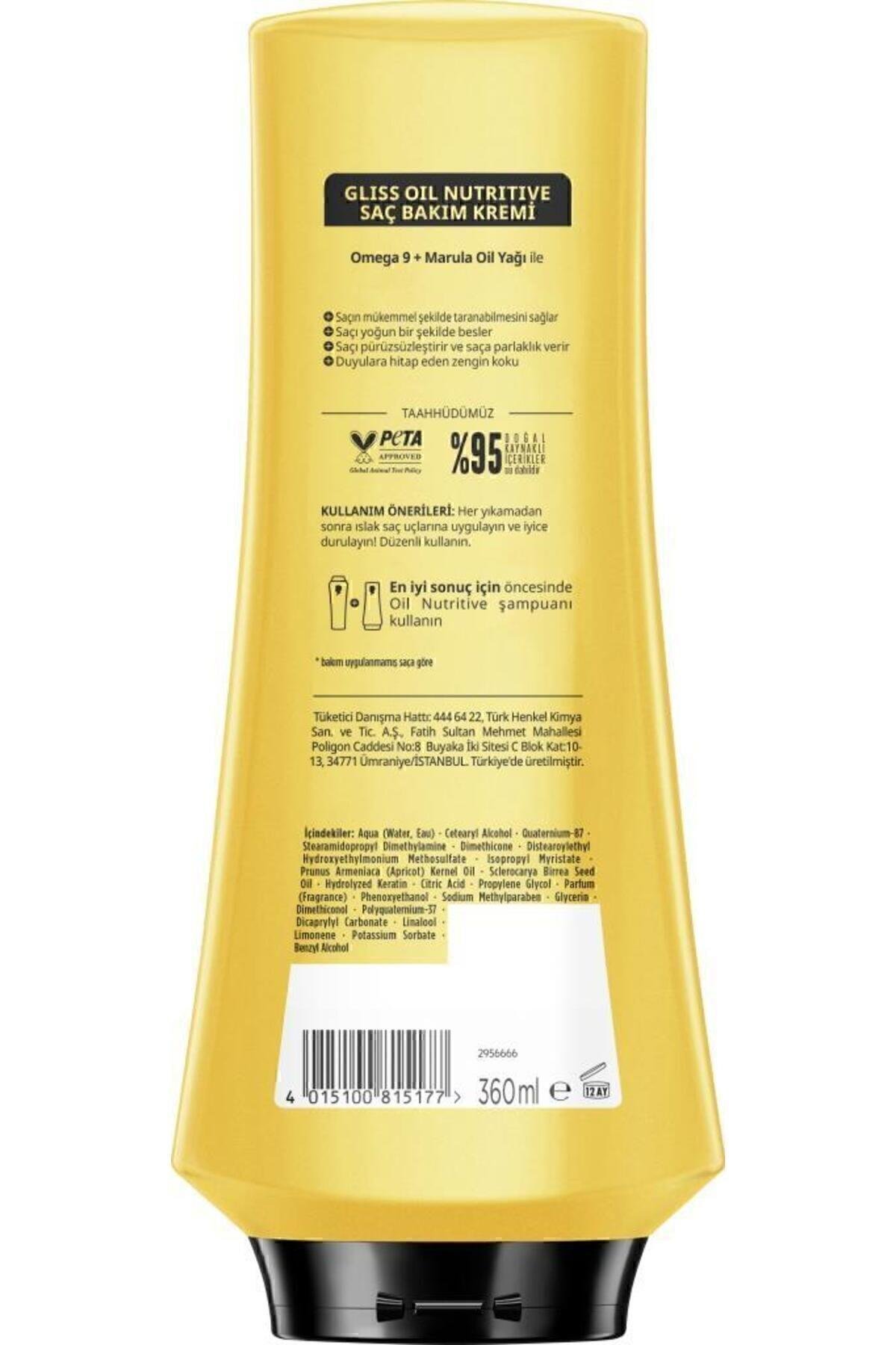 Gliss Oil Nutritive Saç Kremi 360 ML