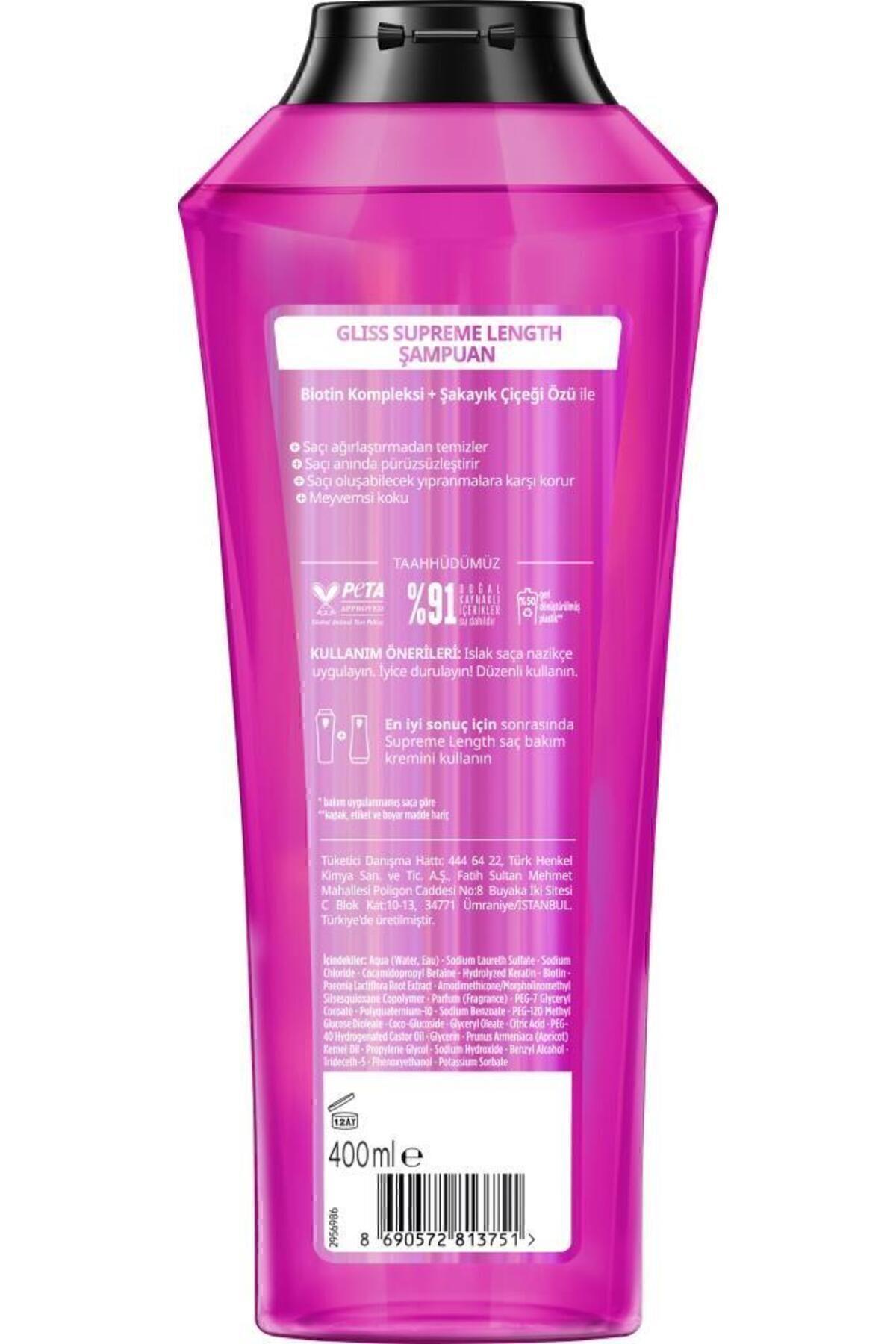 Gliss Supreme Length Uzun Saçlara Özel Şampuan 400 ML
