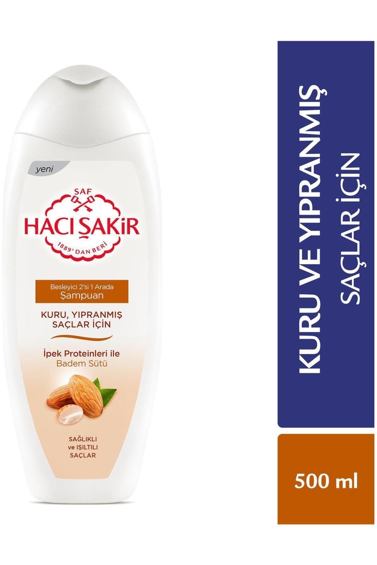 Hacı Şakir 2'si 1 Arada Kuru Ve Yıpranmıs Saçlar Için Badem Sütlü Şampuan 500 ml