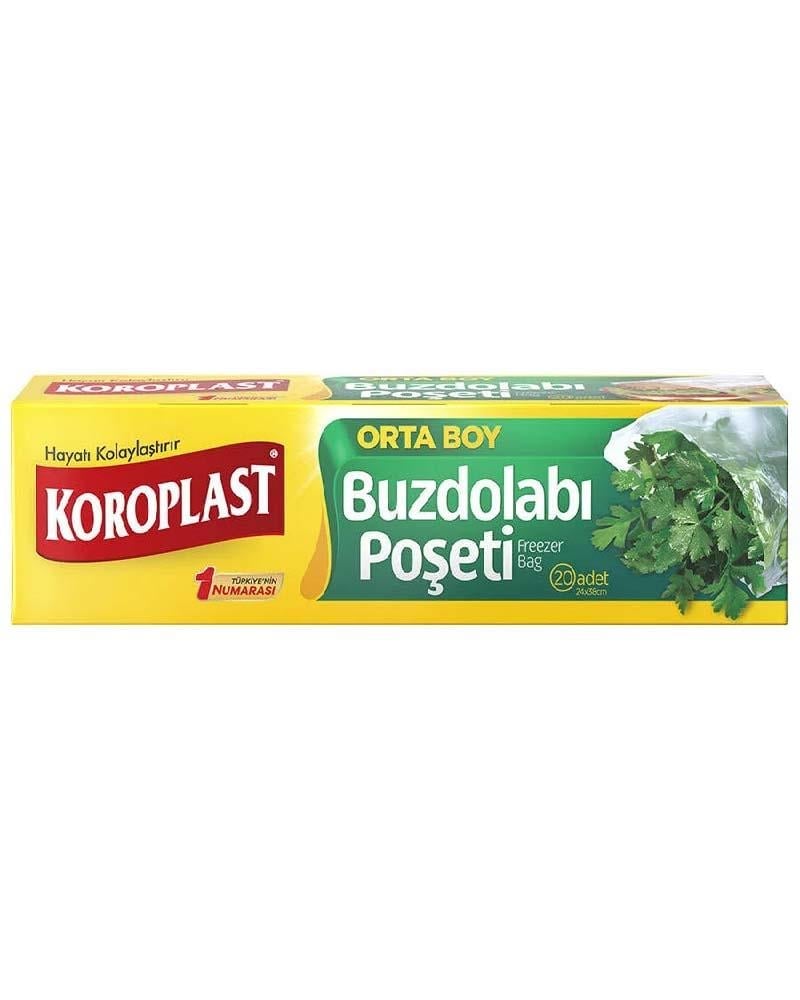 Koroplast Buzdolabı Poşeti Orta Boy 24 x 38 cm 20'li Paket