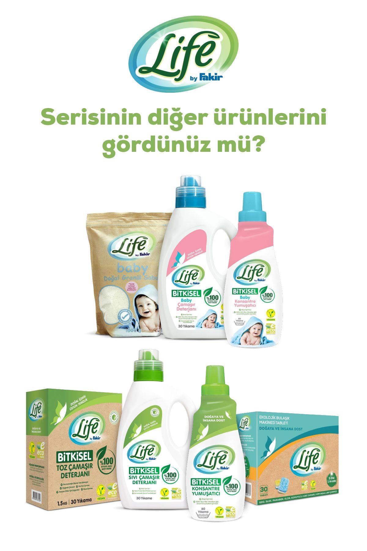 Life by Fakir Bitkisel Baz Vegan Sıvı Bebek Çamaşır Deterjanı 1500 ml