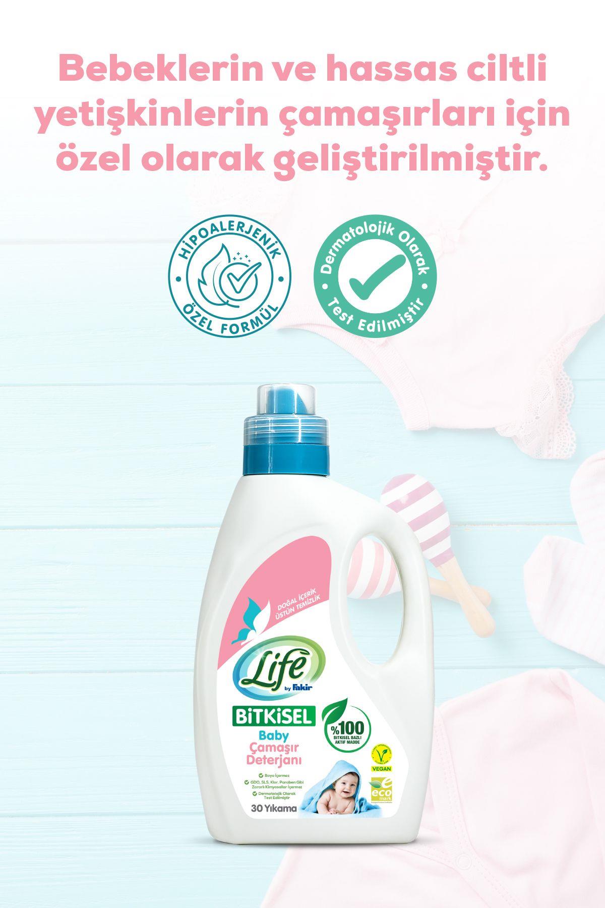 Life by Fakir Bitkisel Baz Vegan Sıvı Bebek Çamaşır Deterjanı 1500 ml