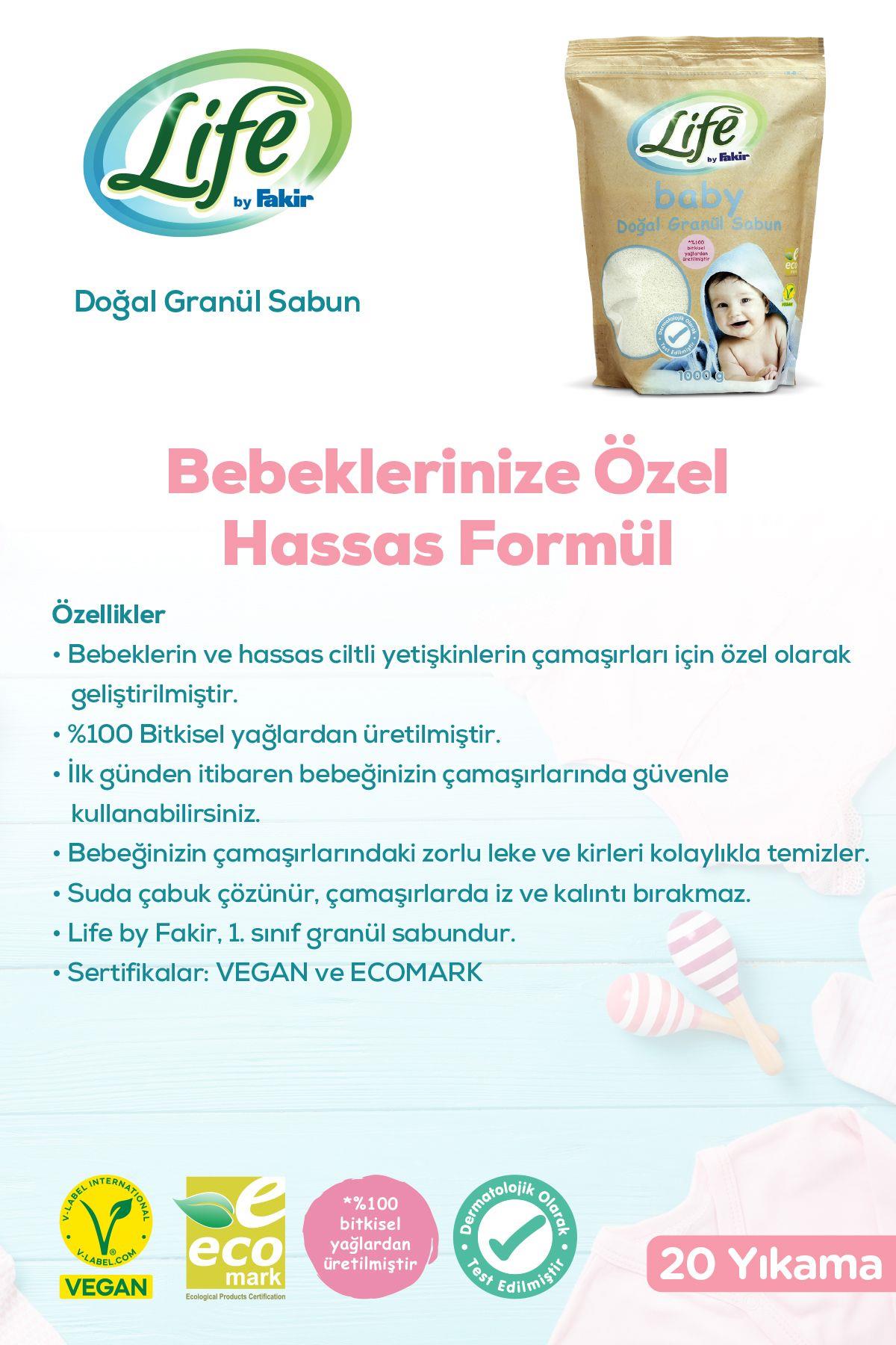 Life by Fakir Doğal Bebek Granül Toz Sabun 1 Kg