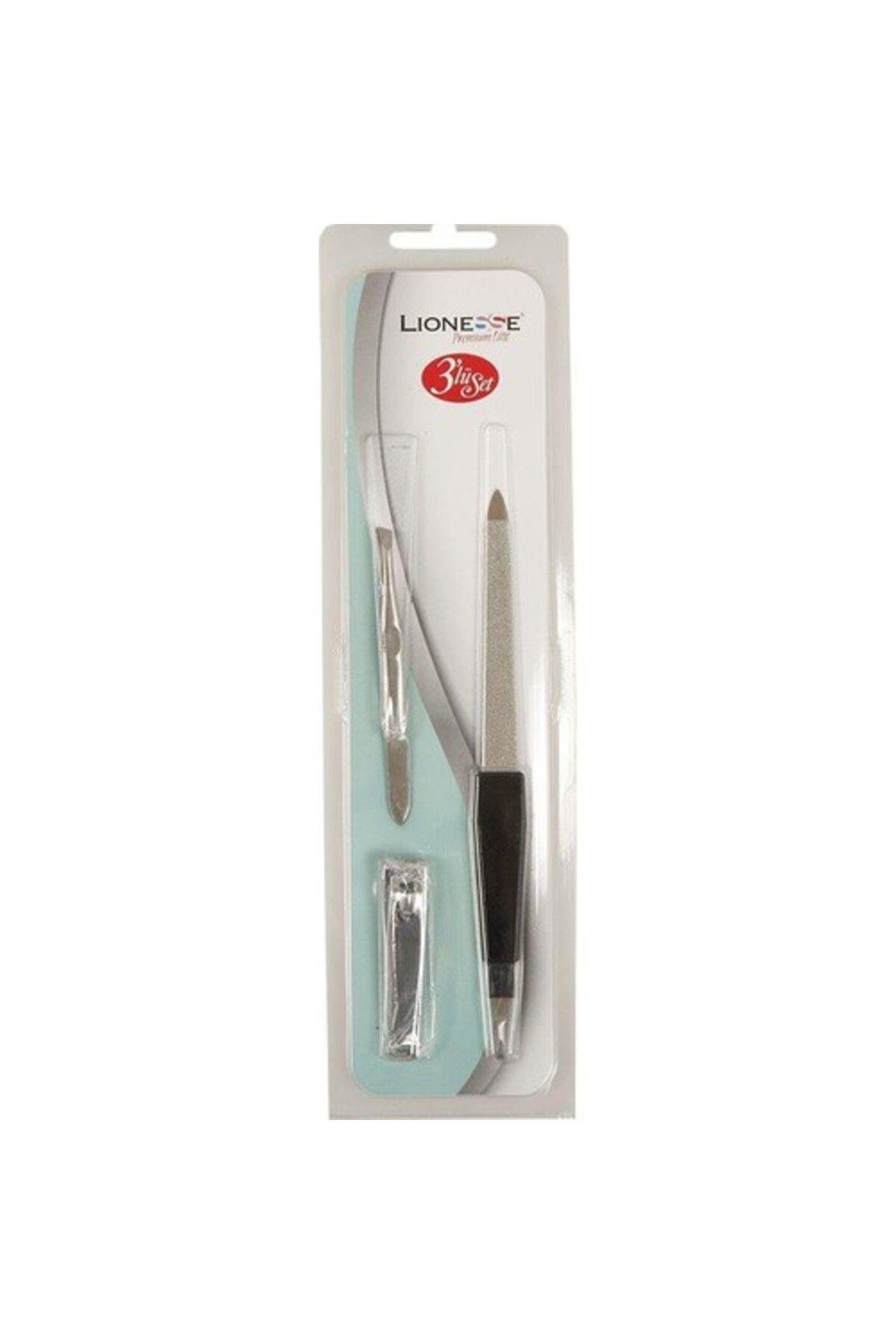 Lionesse 3lü Manikür Seti 5112 (CIMBIZ TÖRPÜ TIRNAK MAKASI)