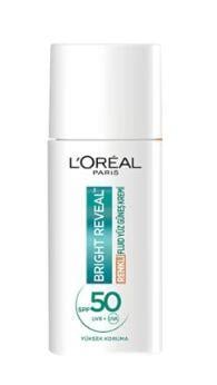 Loreal Paris Bright Reveal Renkli Fluid Güneş Kremi SPF50+ Medium 50 ml