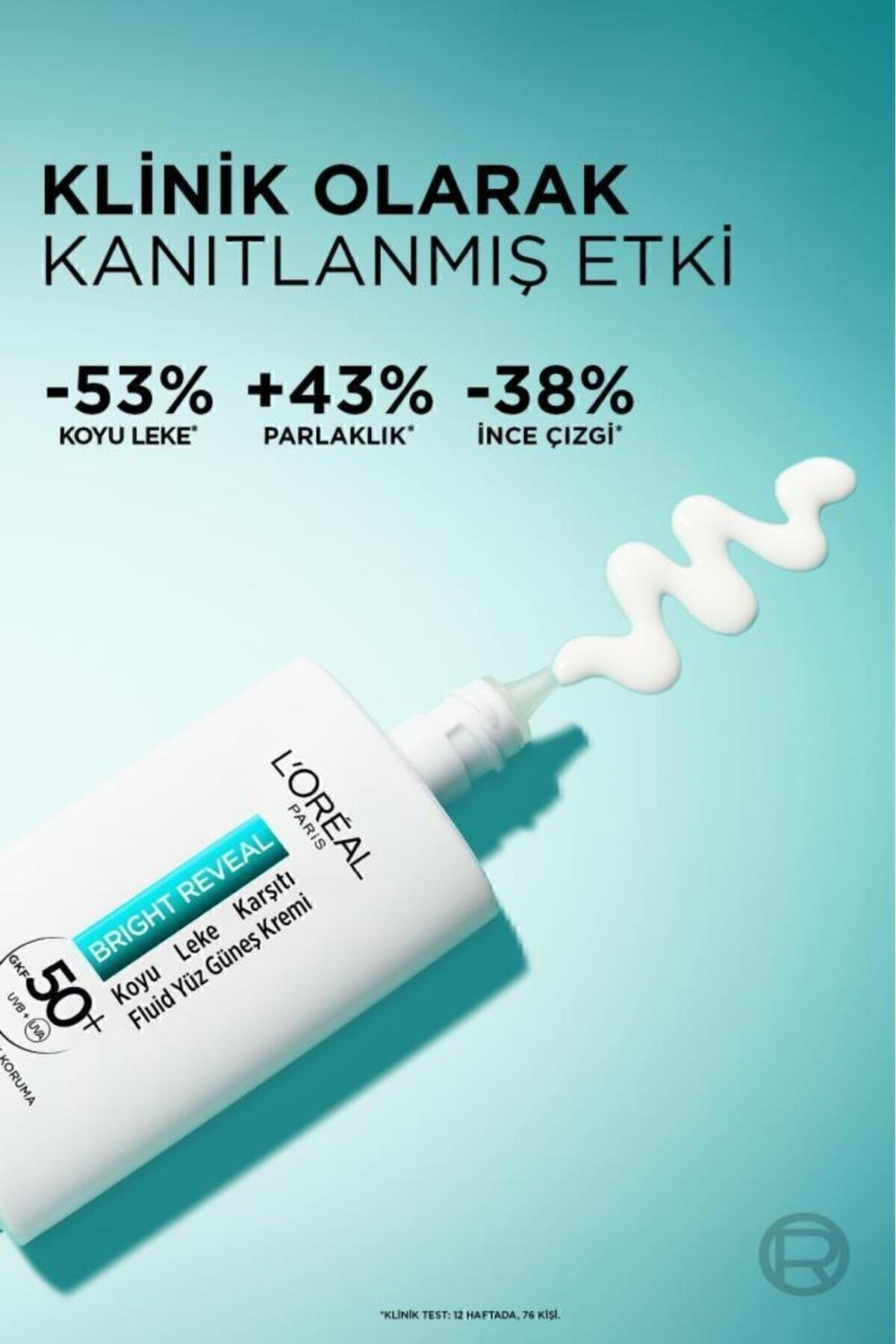 L'Oreal Paris Bright Reveal Spf 50+ Koyu Leke Karşıtı Fluid Günlük Yüz Güneş Kremi 50ml Yüksek Koruma