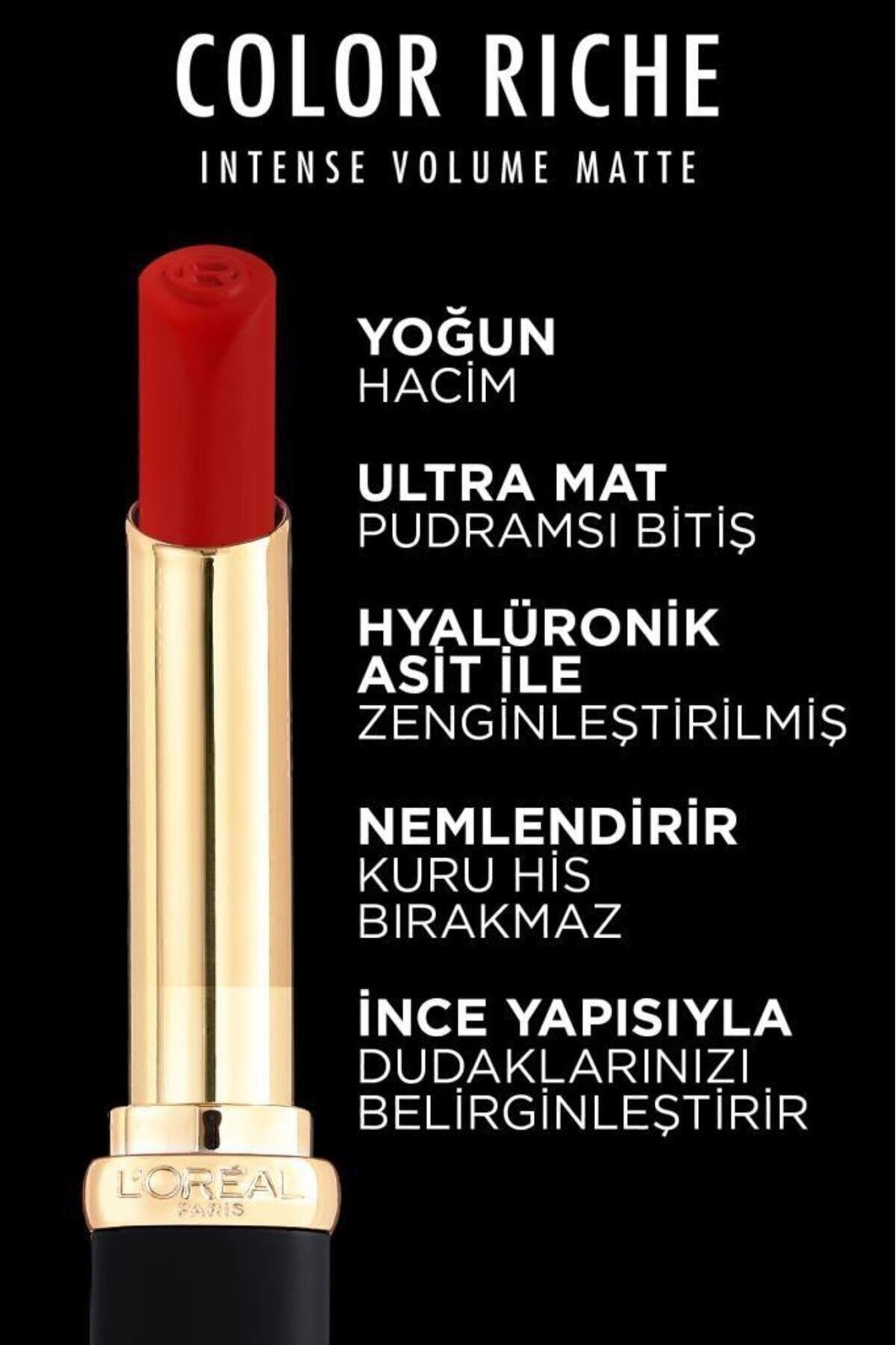 L'Oreal Paris Color Riche Intense Volume Matte Ruj - 346 Rouge Determination