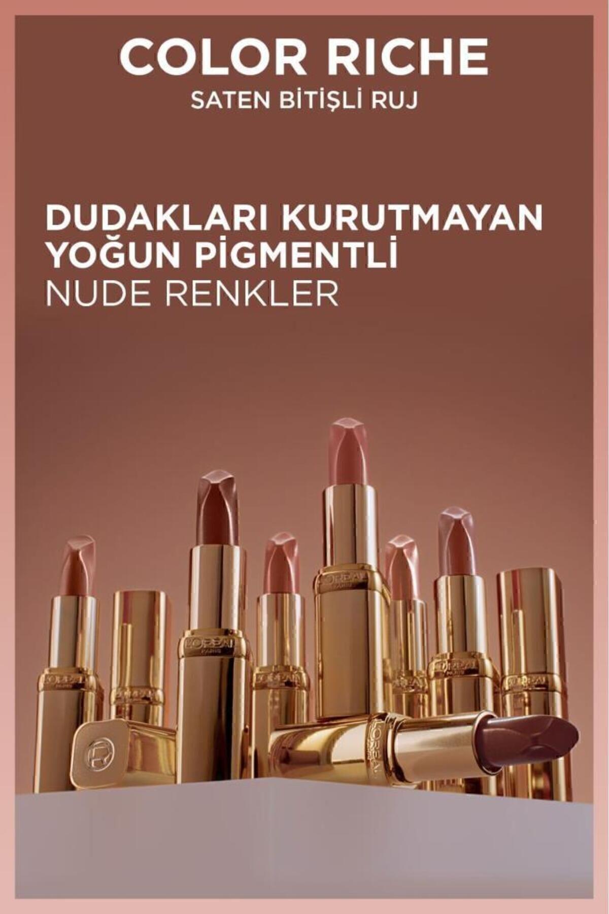 L'Oreal Paris Color Riche Saten Bitişli Ruj - 550 Nude Unapologetic