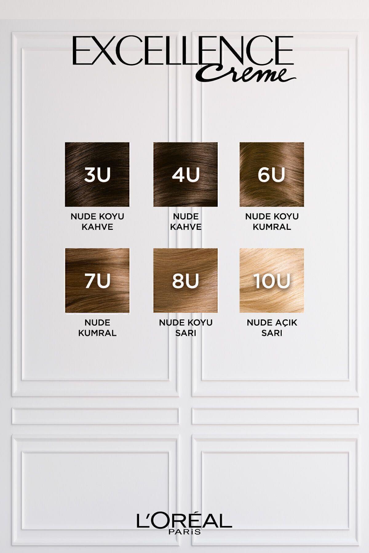 L'Oreal Paris Excellence Creme Nude Renkler Saç Boyası – 7u Nude Kumral
