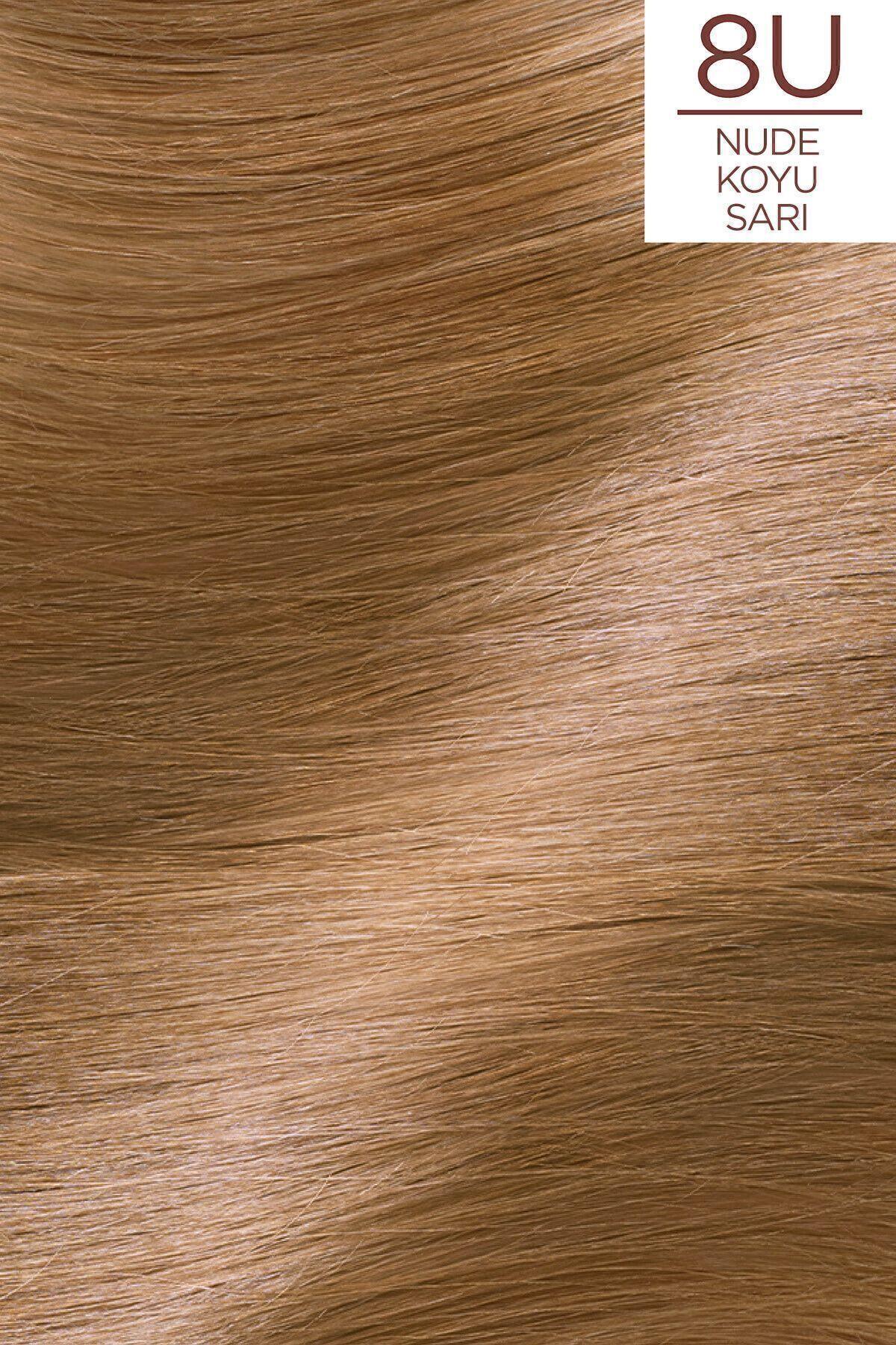 L'Oreal Paris Excellence Creme Nude Renkler Saç Boyası – 8u Nude Koyu Sarı