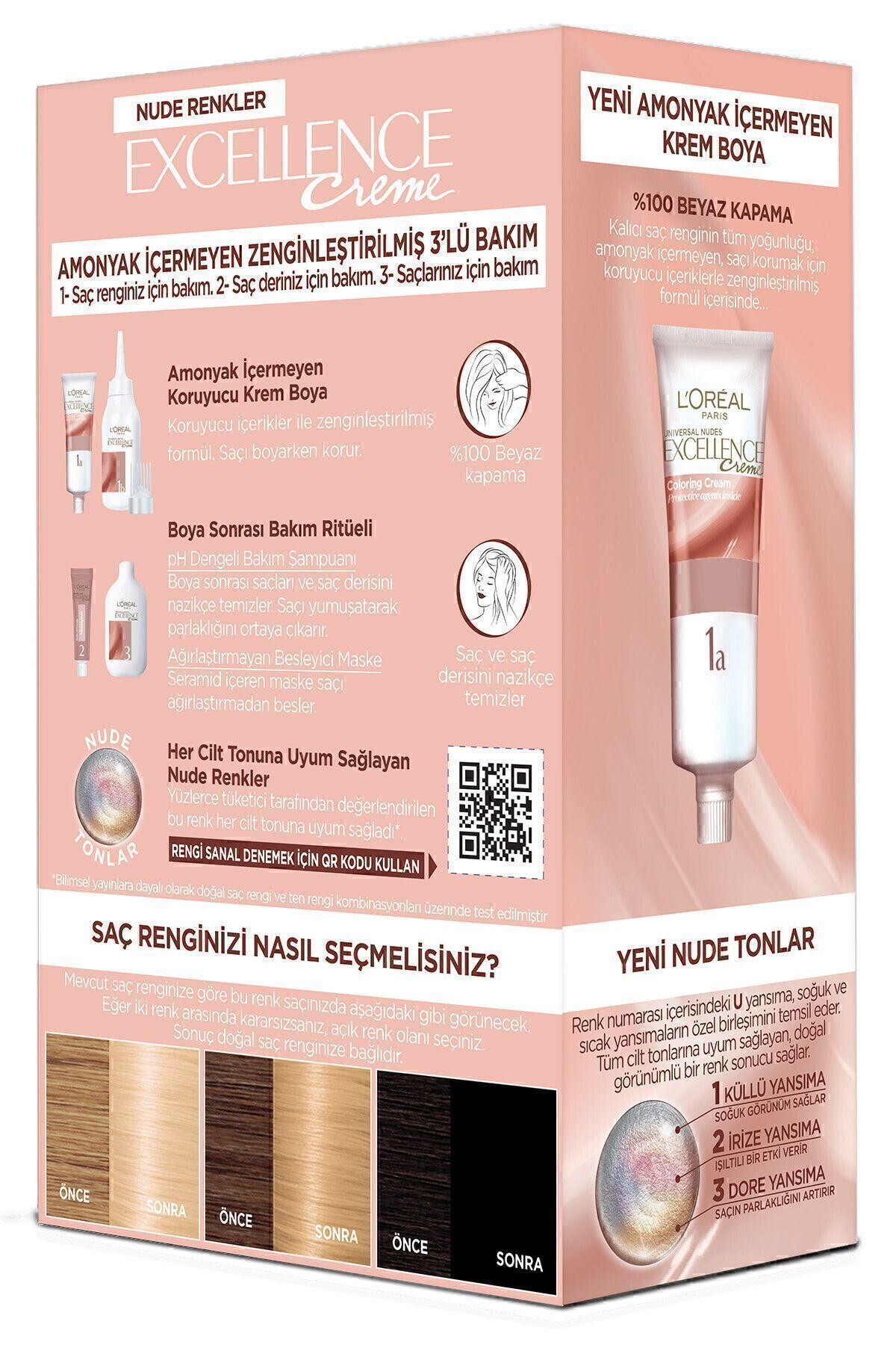 L'Oreal Paris Excellence Creme Nude Renkler Saç Boyası – 10u Nude Açık Sarı
