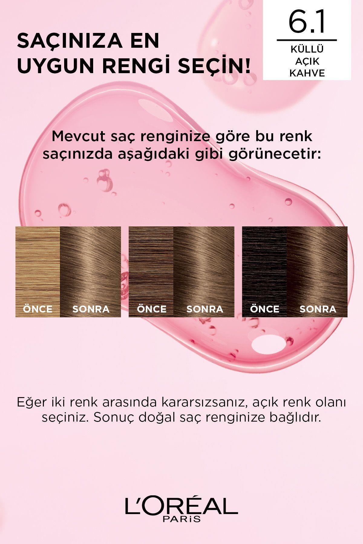 L'Oreal Paris Excellence Creme Saç Boyası - 6.1 Küllü Açık Kahve