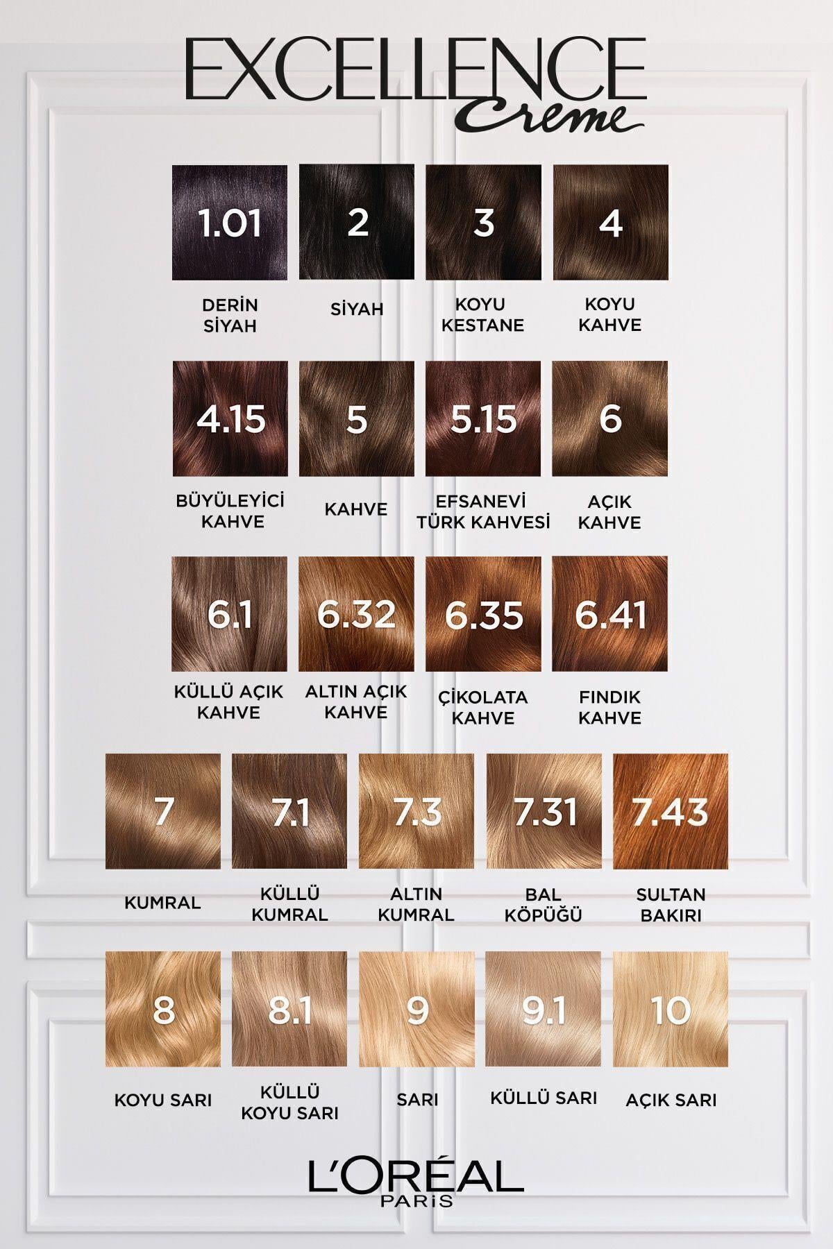 L'Oreal Paris Excellence Creme Saç Boyası - 6.1 Küllü Açık Kahve