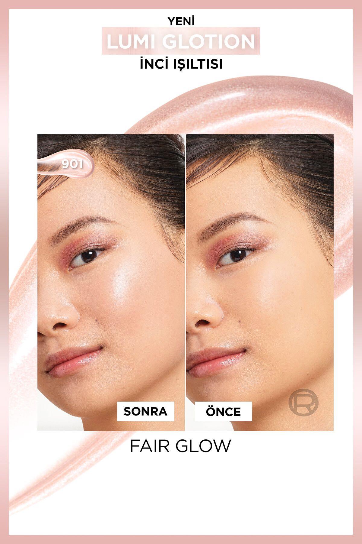 L'Oreal Paris Glotion All-in-one Doğal Işıltı 901 - Fair Glow 40 ml Highlighter, Likit Aydınlatıcı