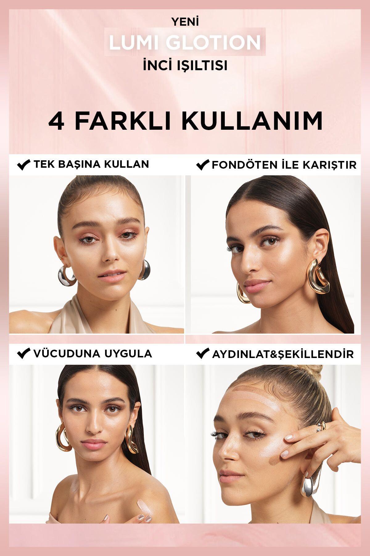 L'Oreal Paris Glotion All-in-one Doğal Işıltı 901 - Fair Glow 40 ml Highlighter, Likit Aydınlatıcı