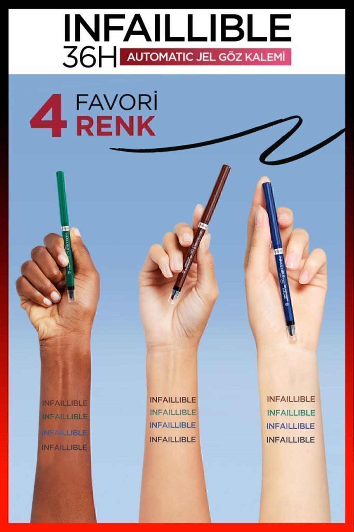 L'Oreal Paris Infaillable Automatic Jel Göz Kalemi - Zümrüt Yeşili