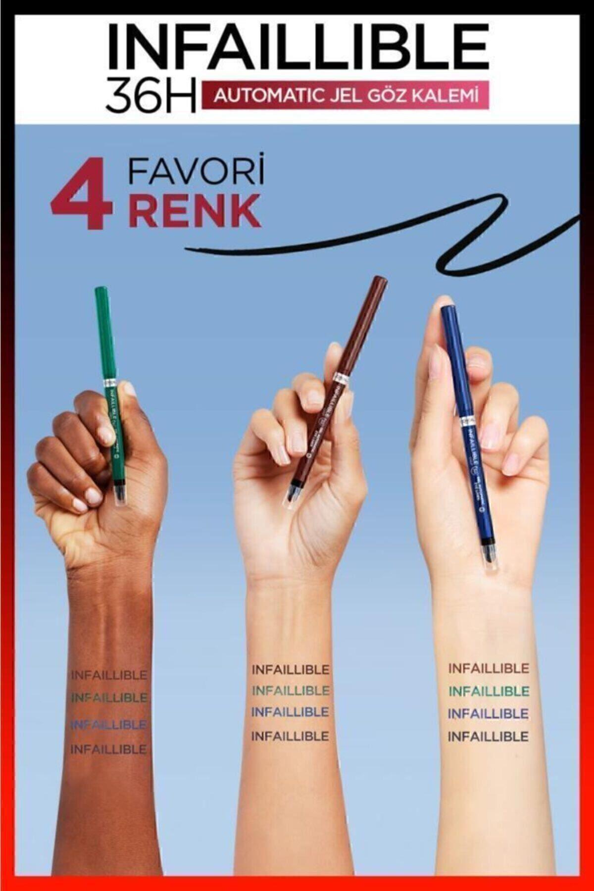 L'Oreal Paris Infaillable Automatic Jel Göz Kalemi - Yoğun Siyah