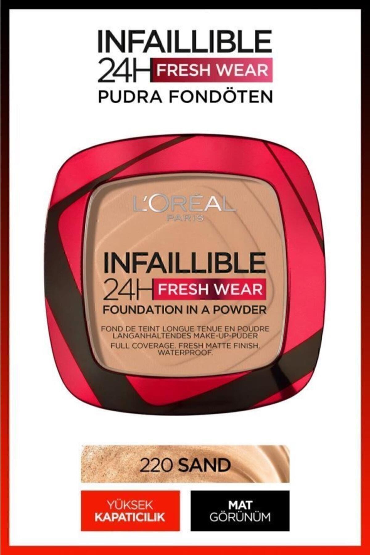 L'Oreal Paris Infaillible 24h Fresh Wear Pudra Fondöten 220 Sand