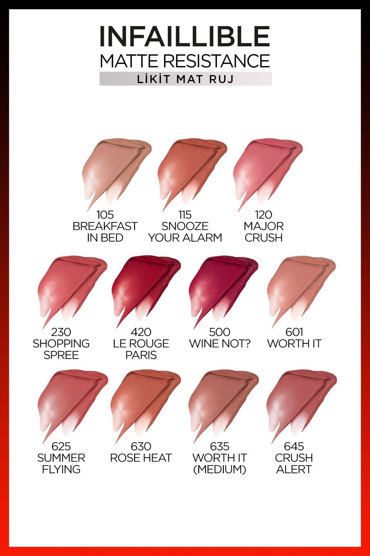 L'Oreal Paris Infaillible Matte Resistance Likit Mat Ruj - 120 Major Crush