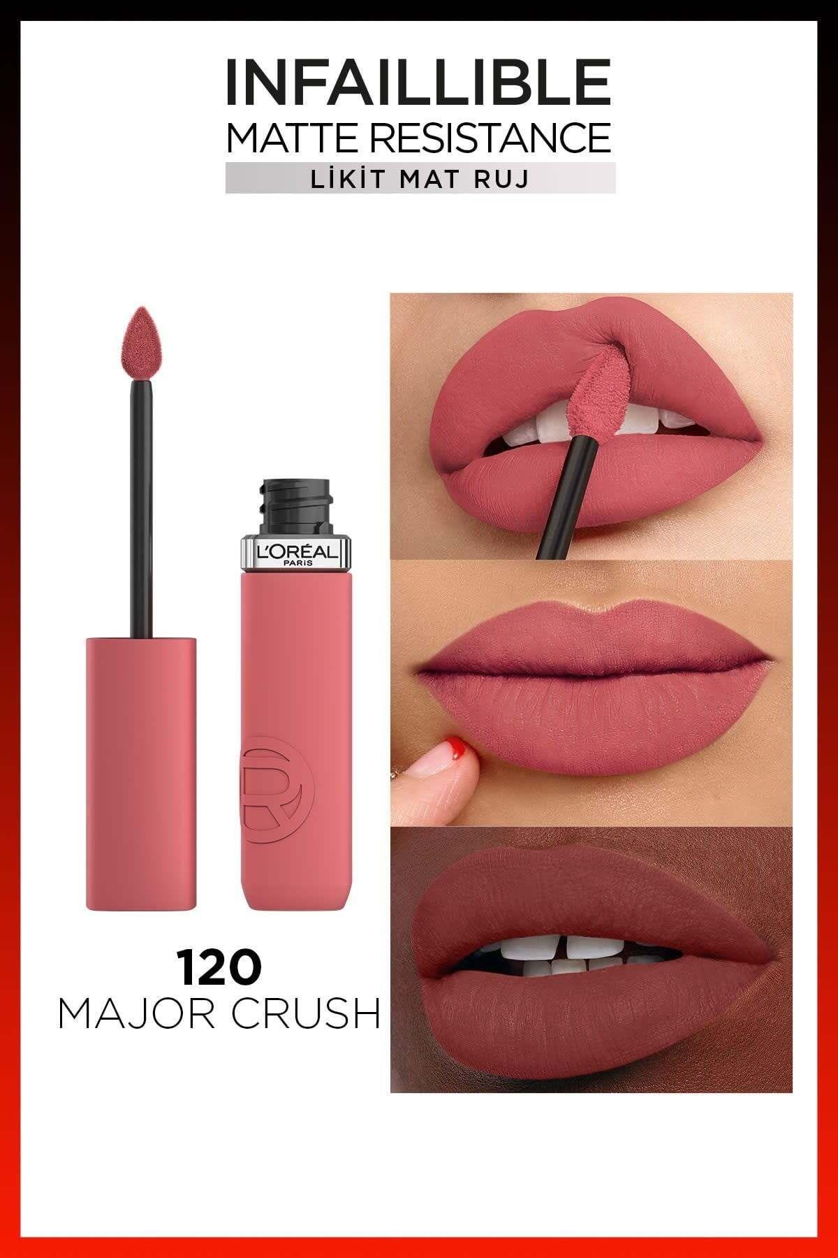 L'Oreal Paris Infaillible Matte Resistance Likit Mat Ruj - 120 Major Crush