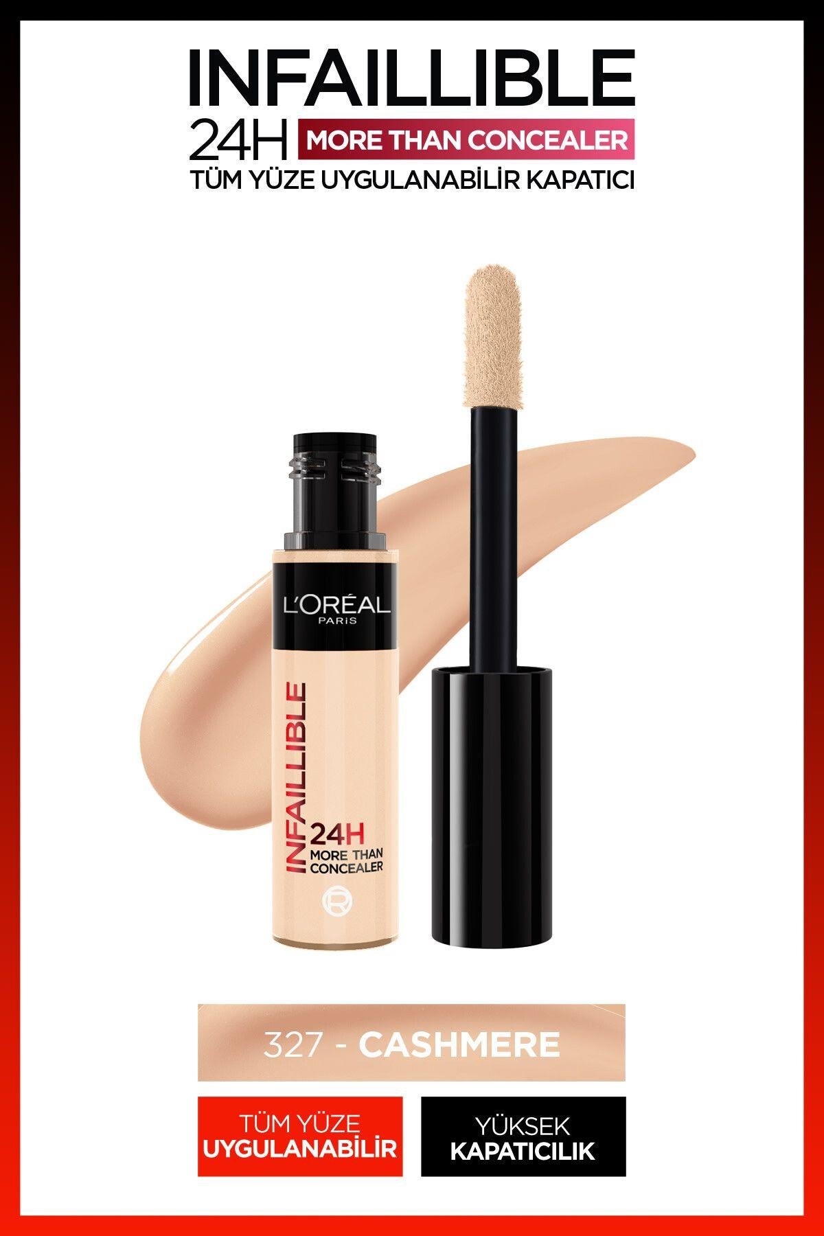 L'Oreal Paris Infaillible Tüm Yüze Uygulanabilir Kapatıcı 327 Cashmere Concealer