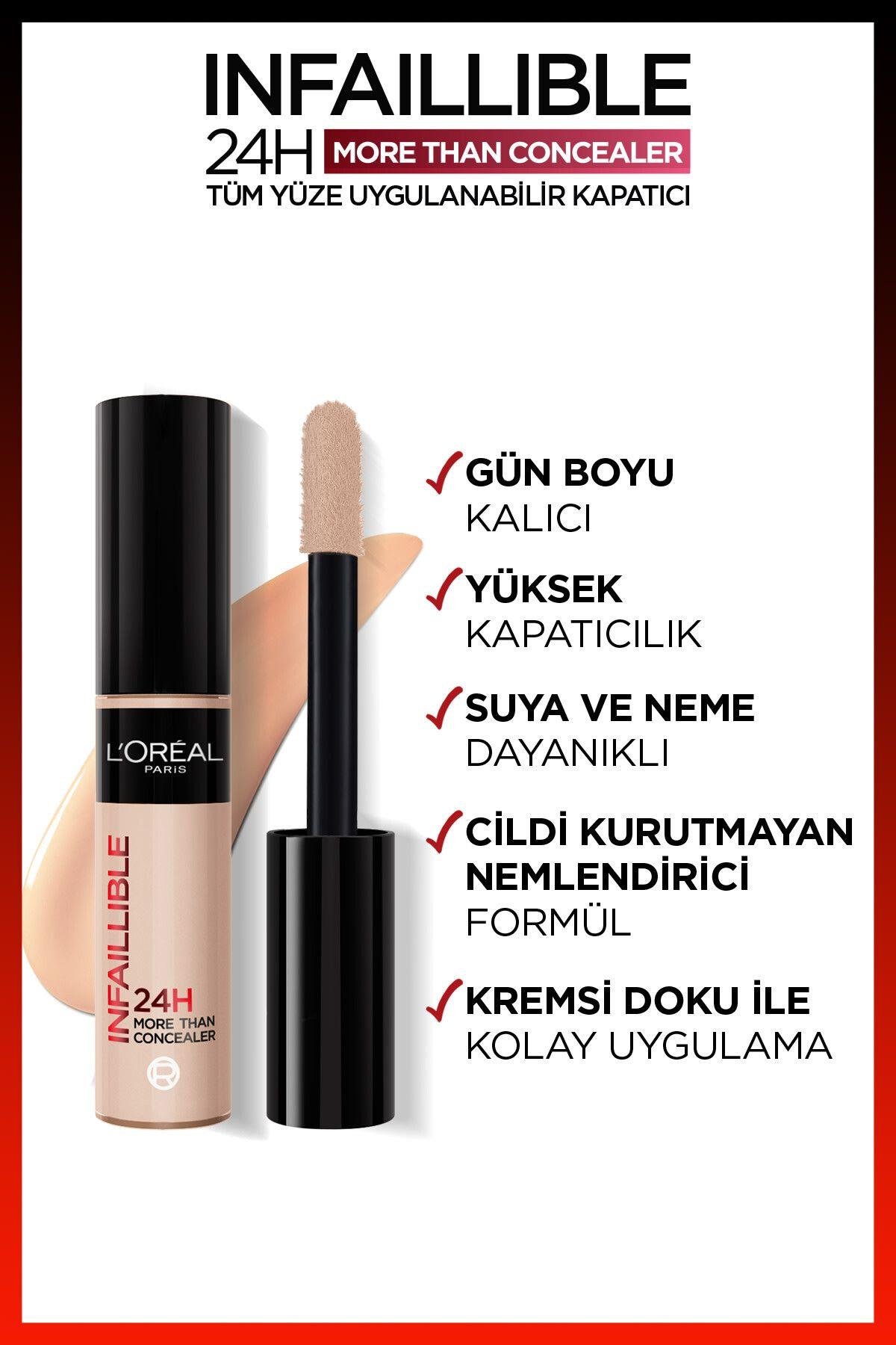 L'Oreal Paris Infaillible Tüm Yüze Uygulanabilir Kapatıcı 327 Cashmere Concealer