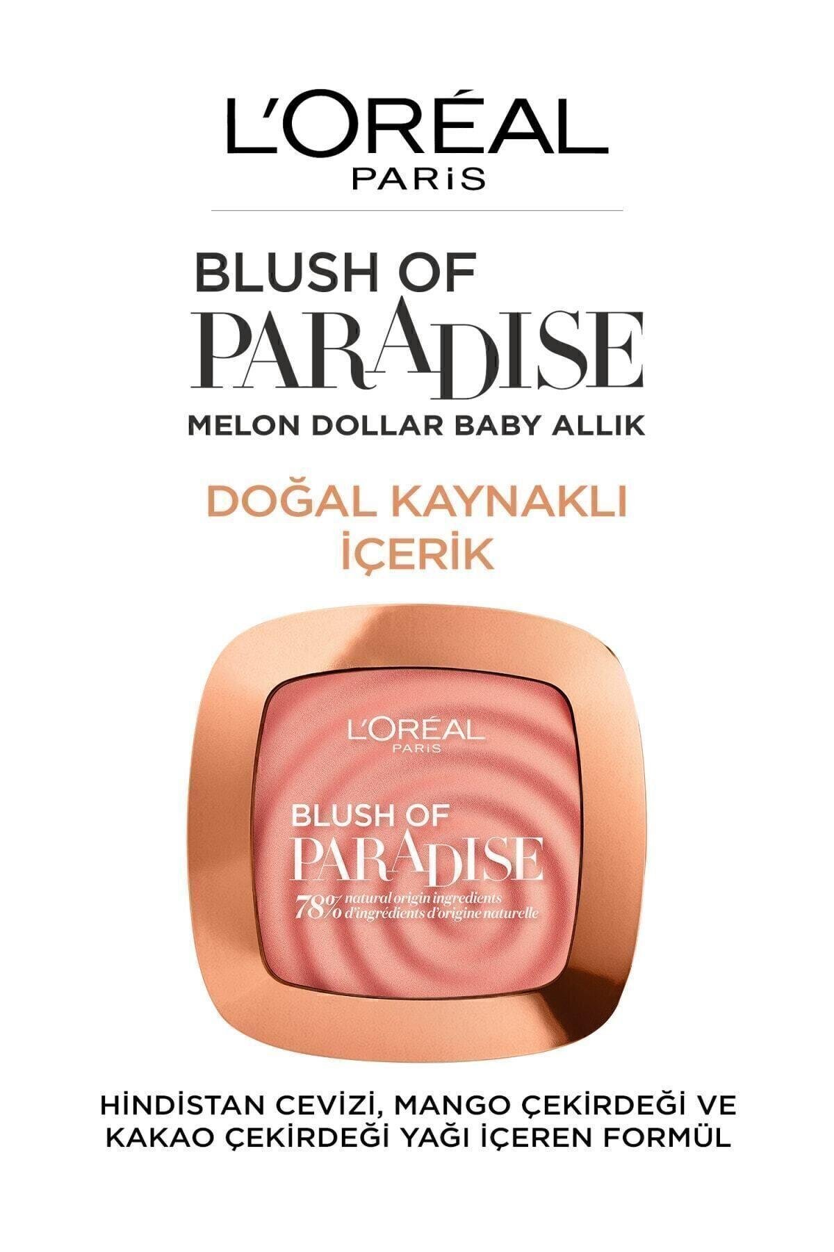 L'Oreal Paris Kadın Pembe Allık - Wake Up and Glow Blush 03 Melon Dollar Baby 3600523707157