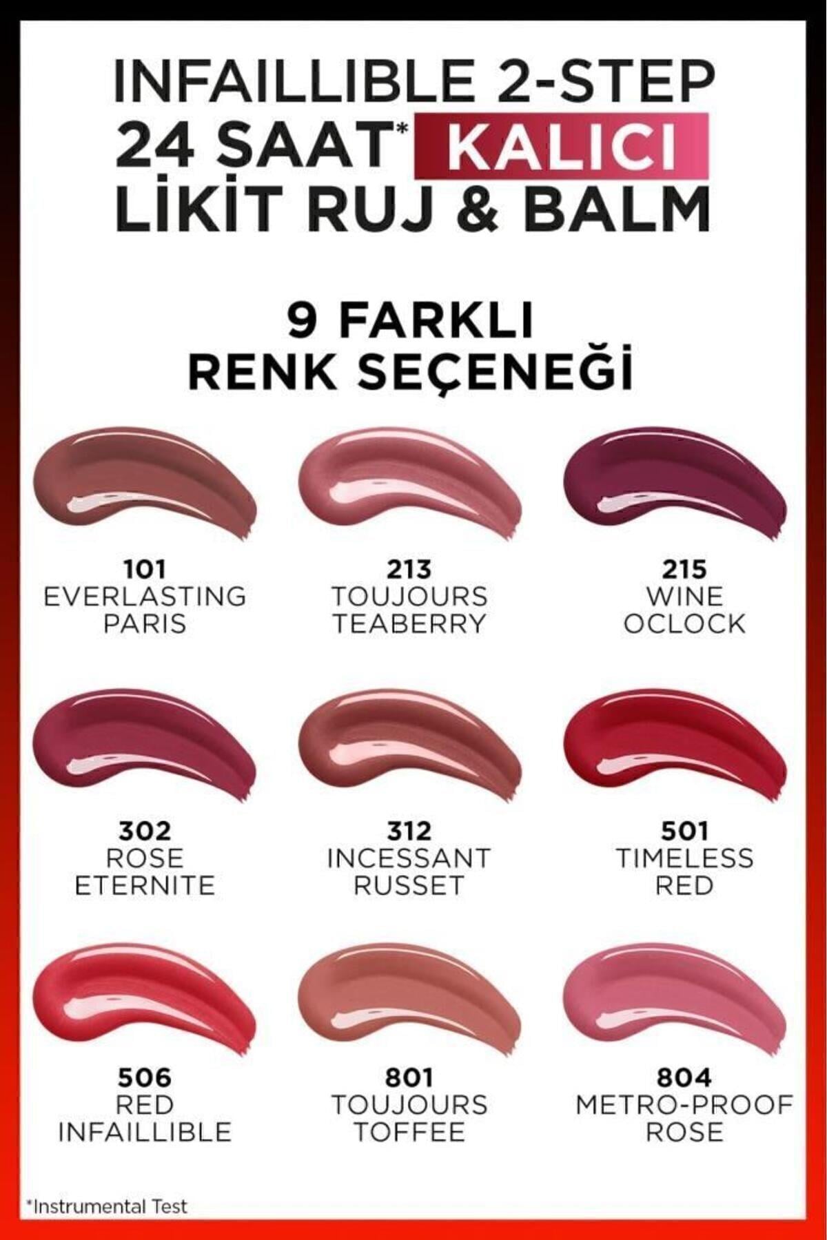 L'Oreal Paris L'oréal Paris Infaillible 2-step 24 Saat Kalıcı Likit Ruj & Balm - 302 Rose Eternite