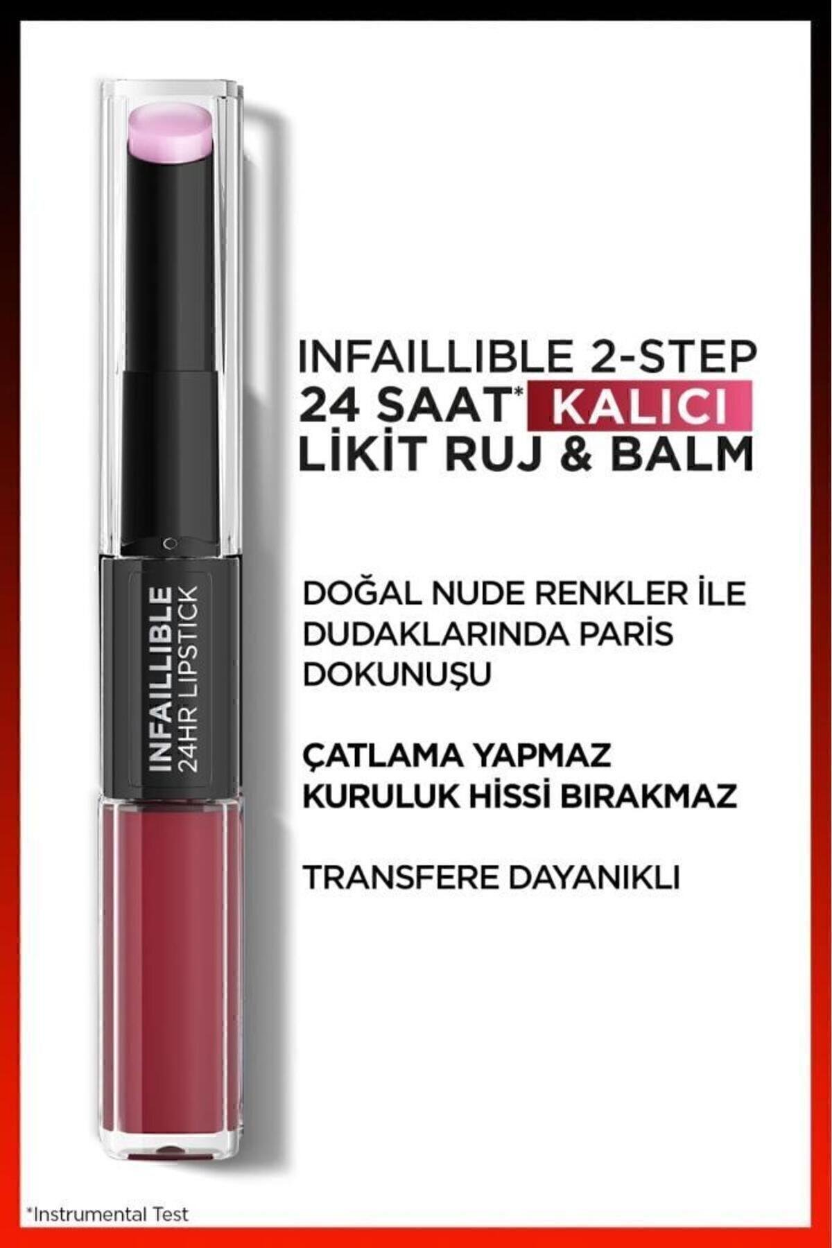 L'Oreal Paris L'oréal Paris Infaillible 2-step 24 Saat Kalıcı Likit Ruj & Balm - 302 Rose Eternite