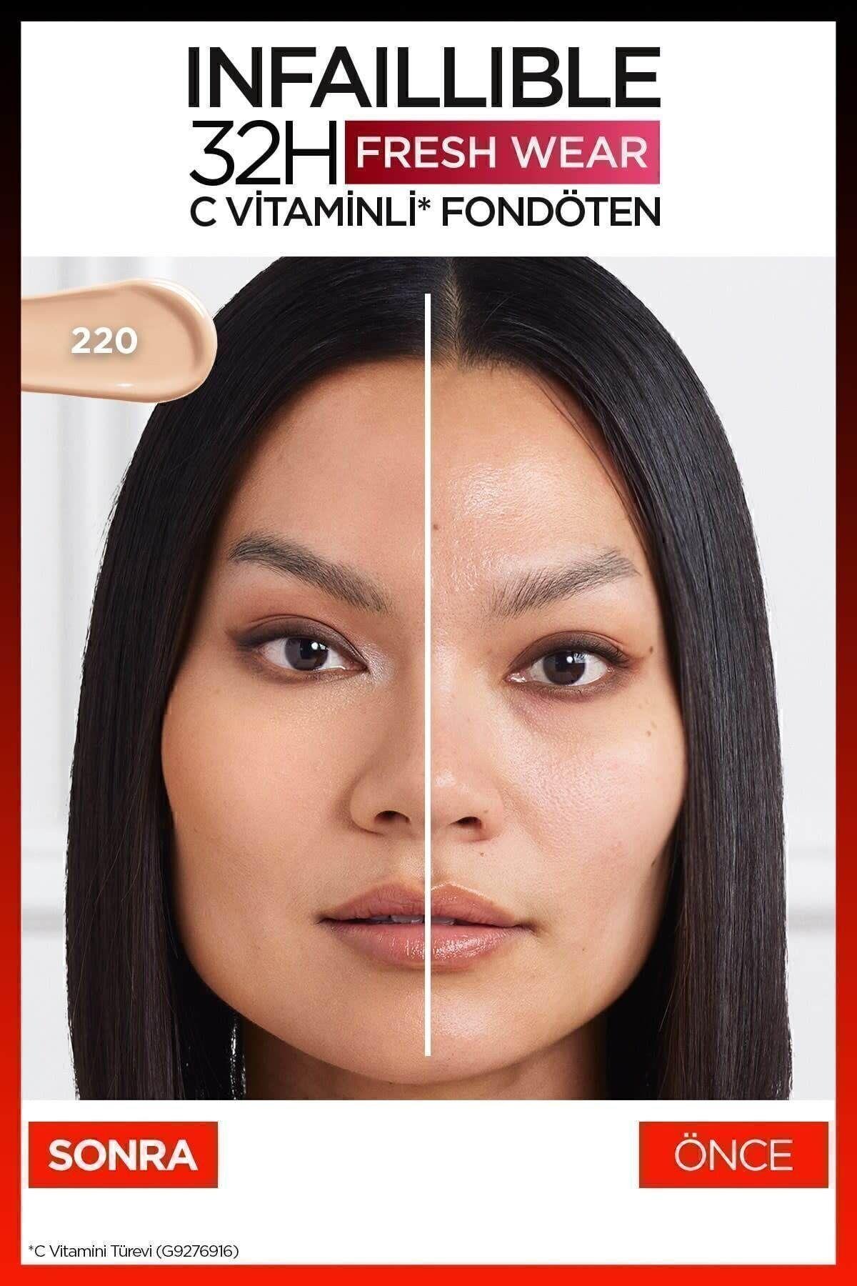 L'Oreal Paris L'Oréal Paris Infaillible 32H Fresh Wear C Vitaminli Fondöten - 220 Sand
